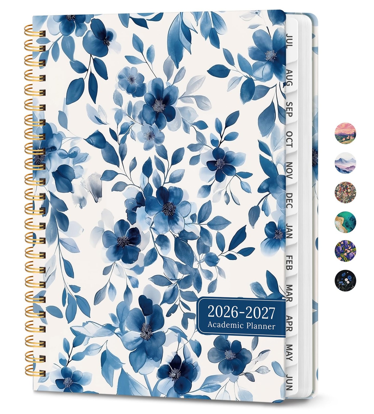 Planner 2026–2027, Academic Weekly 6.3″x8.5″ (A5), A-Watercolor Petal