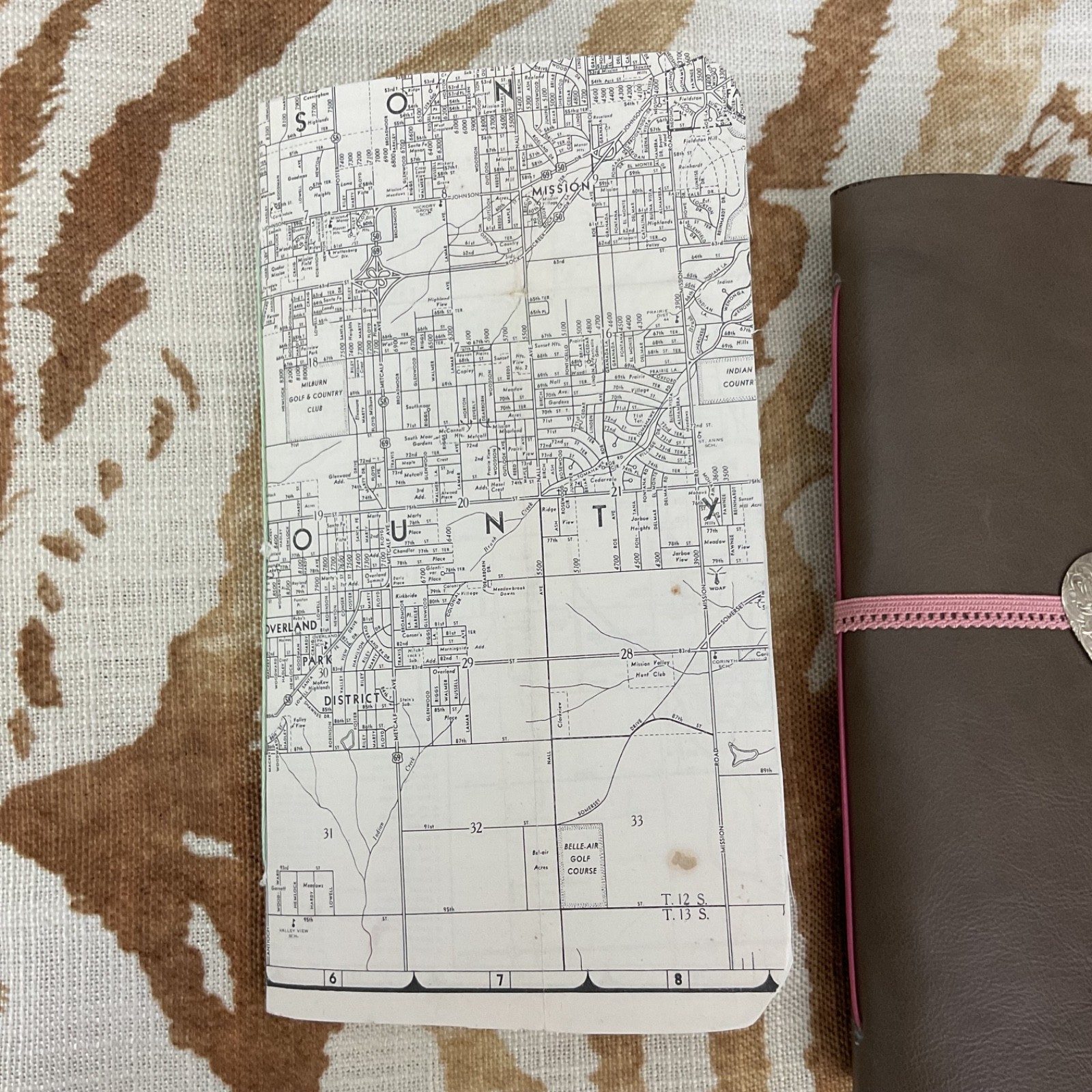 Handmade Gray Leather Travel Journal – Mixed Media Paper – 5 x 8 inch