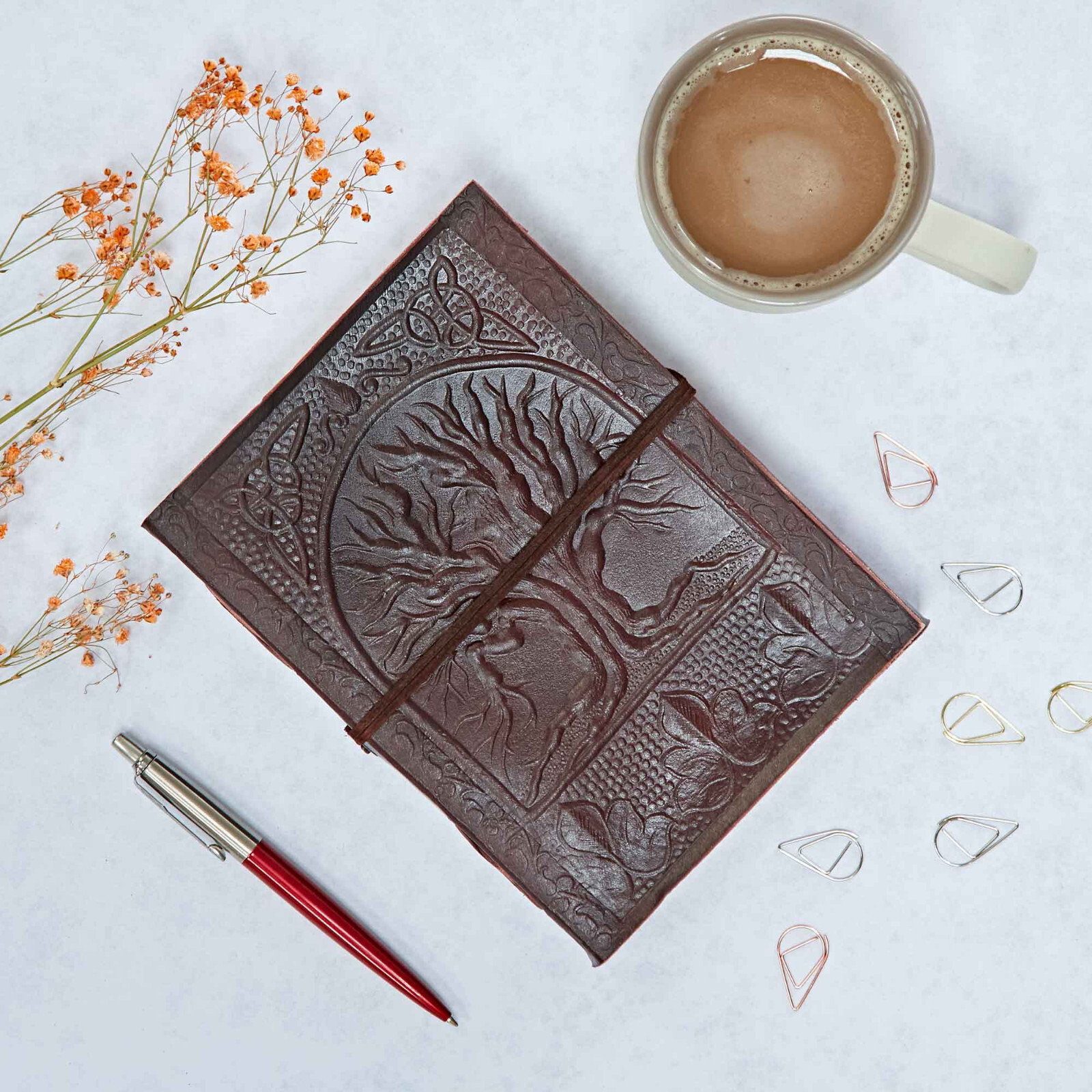 Large 225 page Qulaity Leather Handmade 10X13 inch Journal Tree Of Life Quart