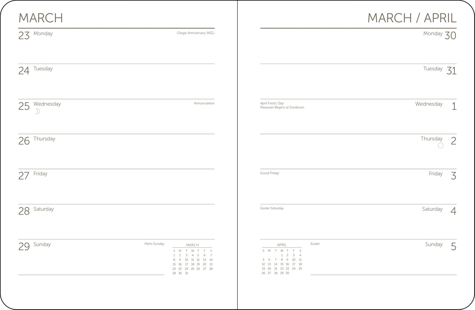 Monet Weekly Engagement Calendar 2026 6.5″ x 8.5″ Spiral Bound Free Shipping
