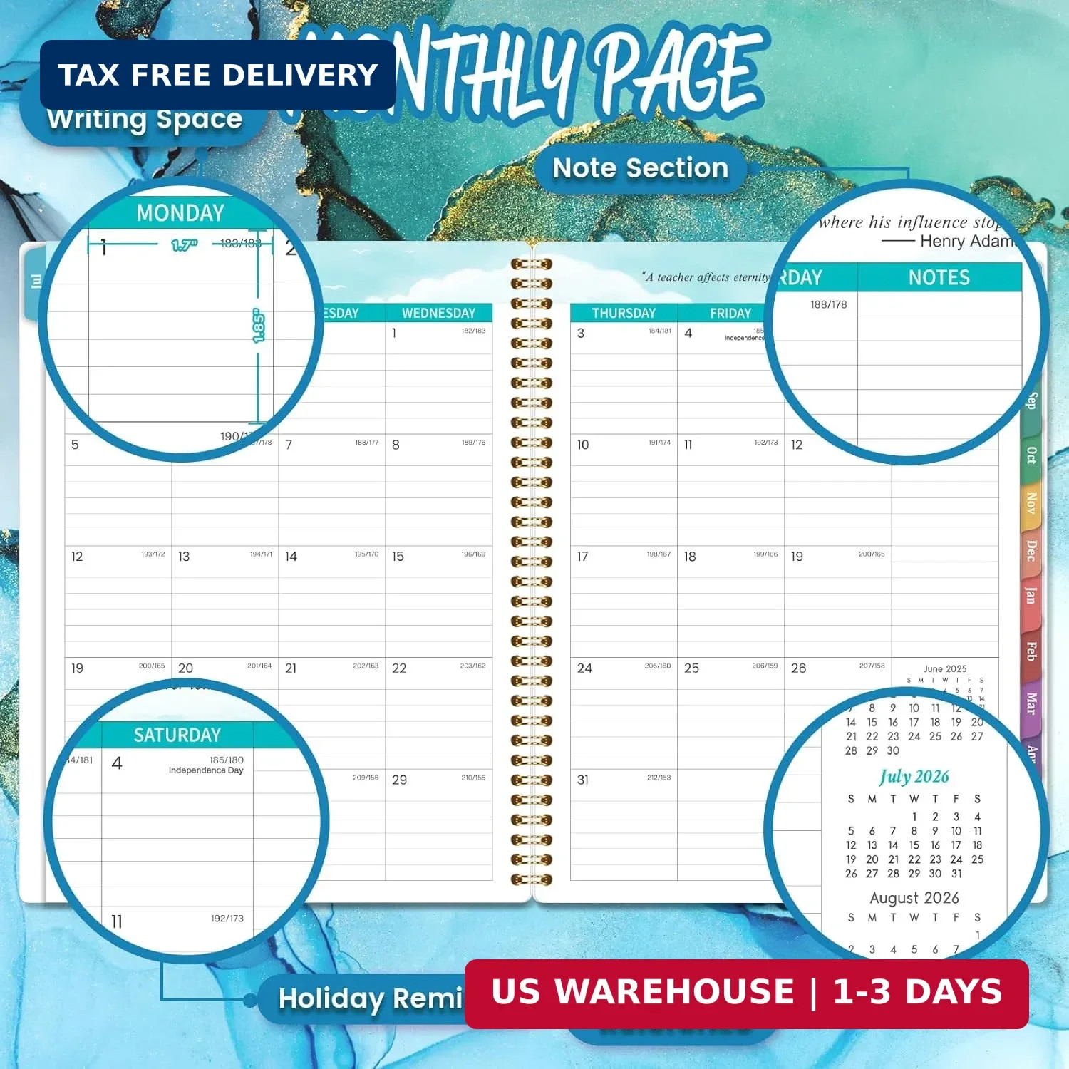 Teacher Planner 2026-2027 – Teacher Lesson Planner from July 2026 to June 2027,