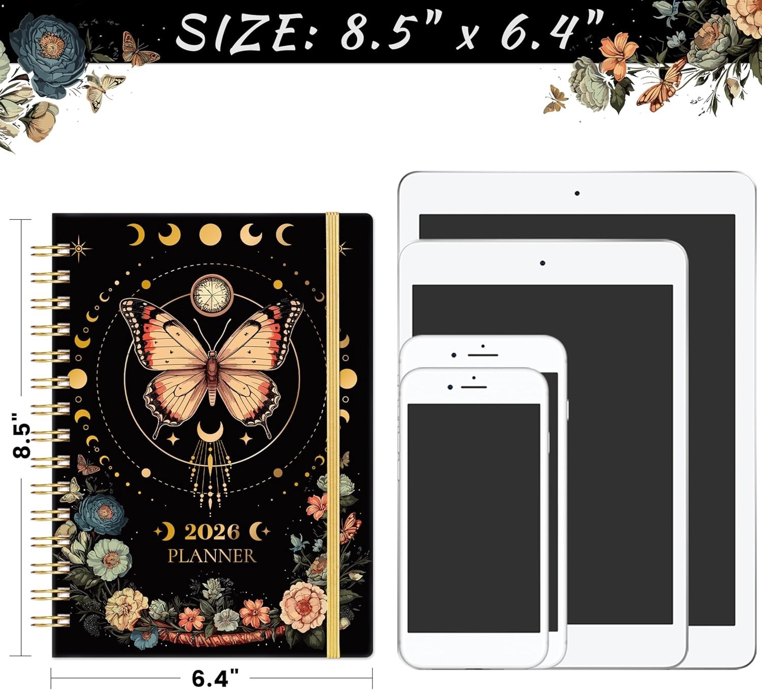 2026 Planner – Planner 2026, Jan 2026 – Dec 2026, 6.4″ x 8.5″, Weekly and Monthl