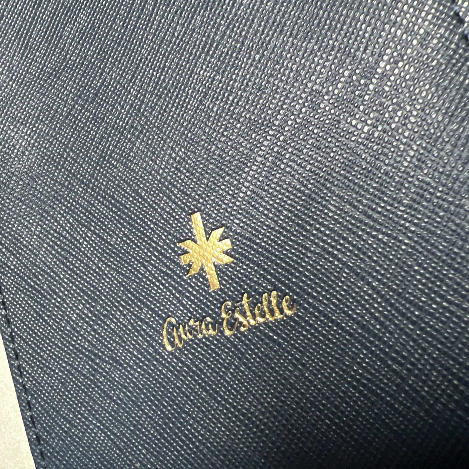 AURA ESTELLE Notebook A6 Planner Cover Lock-it Navy & Gold Accented EUC
