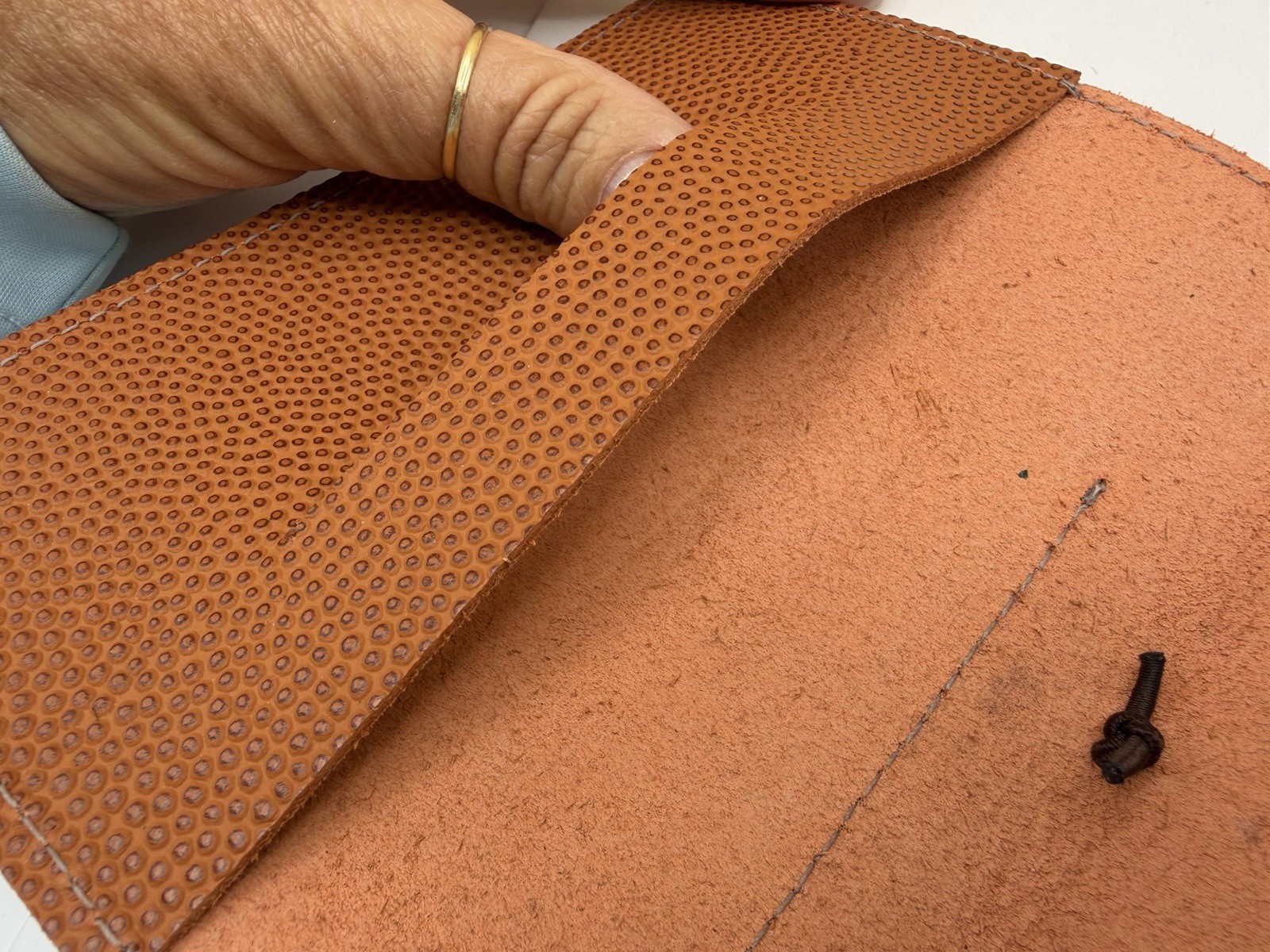 Sojourner USA A6 Orange Basketball Leather Folio Hobonichi Stalogy Midori Cover