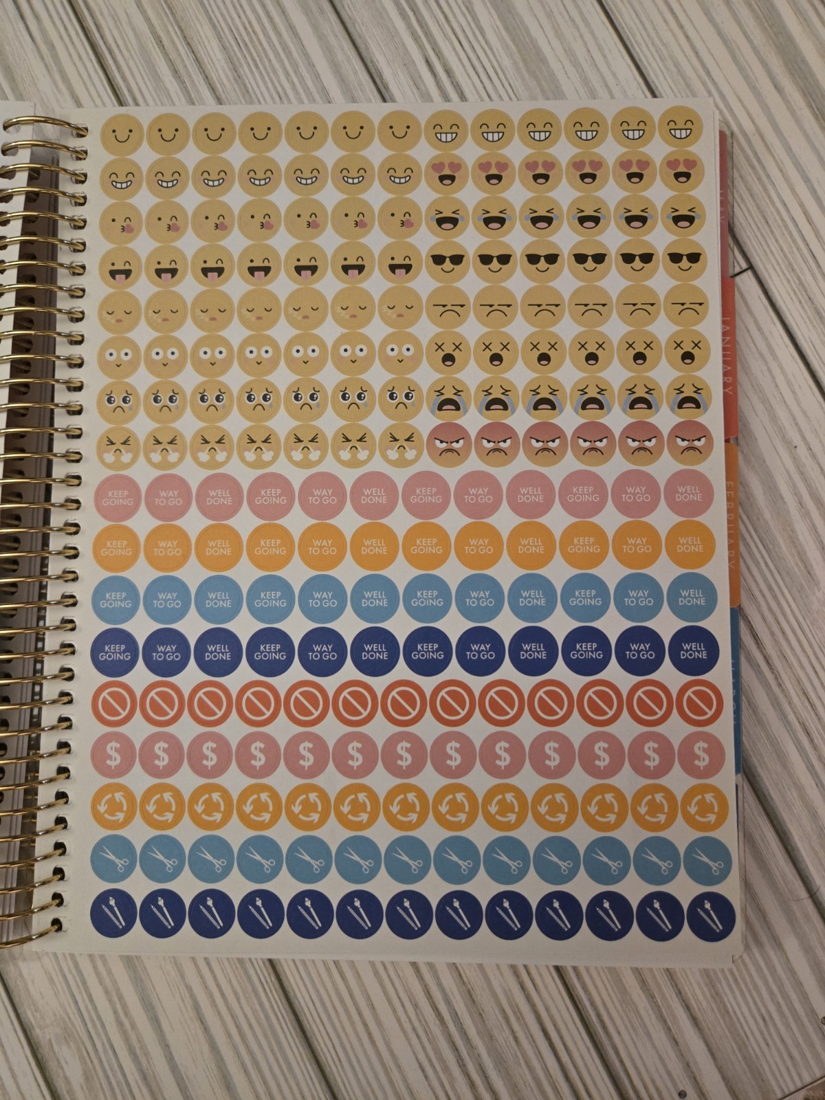 Rare Recollections 12-Month Dated Creativity Spiral Planner – Horizontal Layout