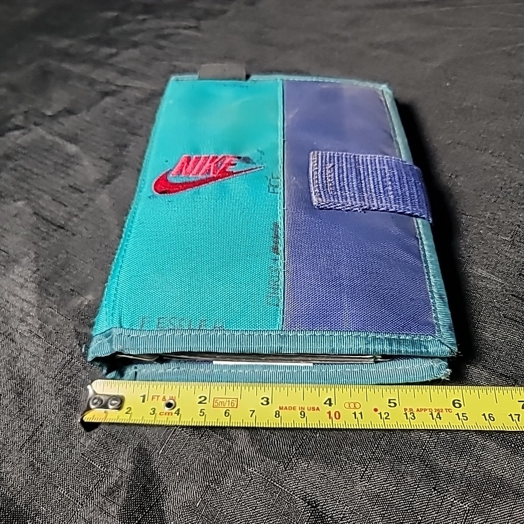 VINTAGE NIKE MEAD MINI BINDER STUDENT PLANNER DARK BLUE/ TURQUOISE NYLON 1994