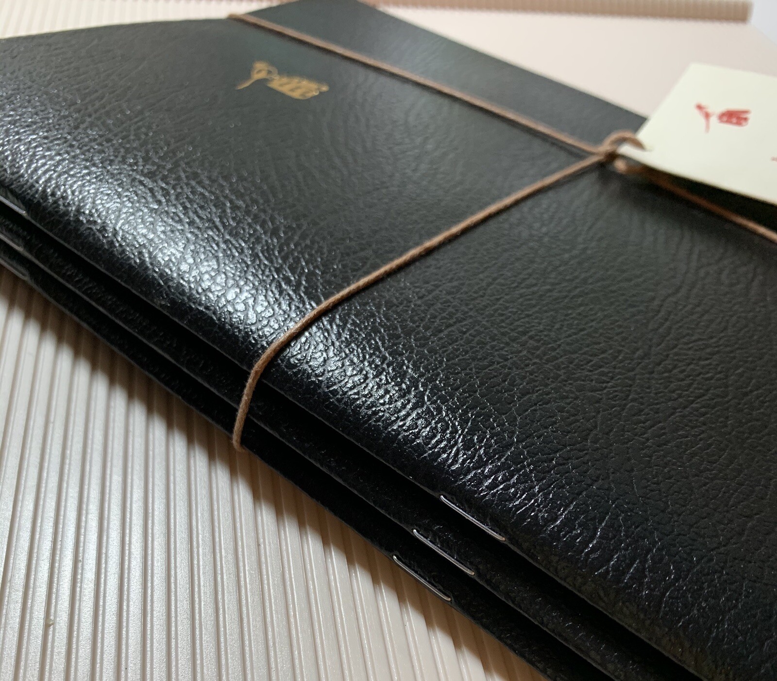 Bieffe Handmade Journal Notebook Made in ITALY 3 Pk Black Leather Birthday Gift