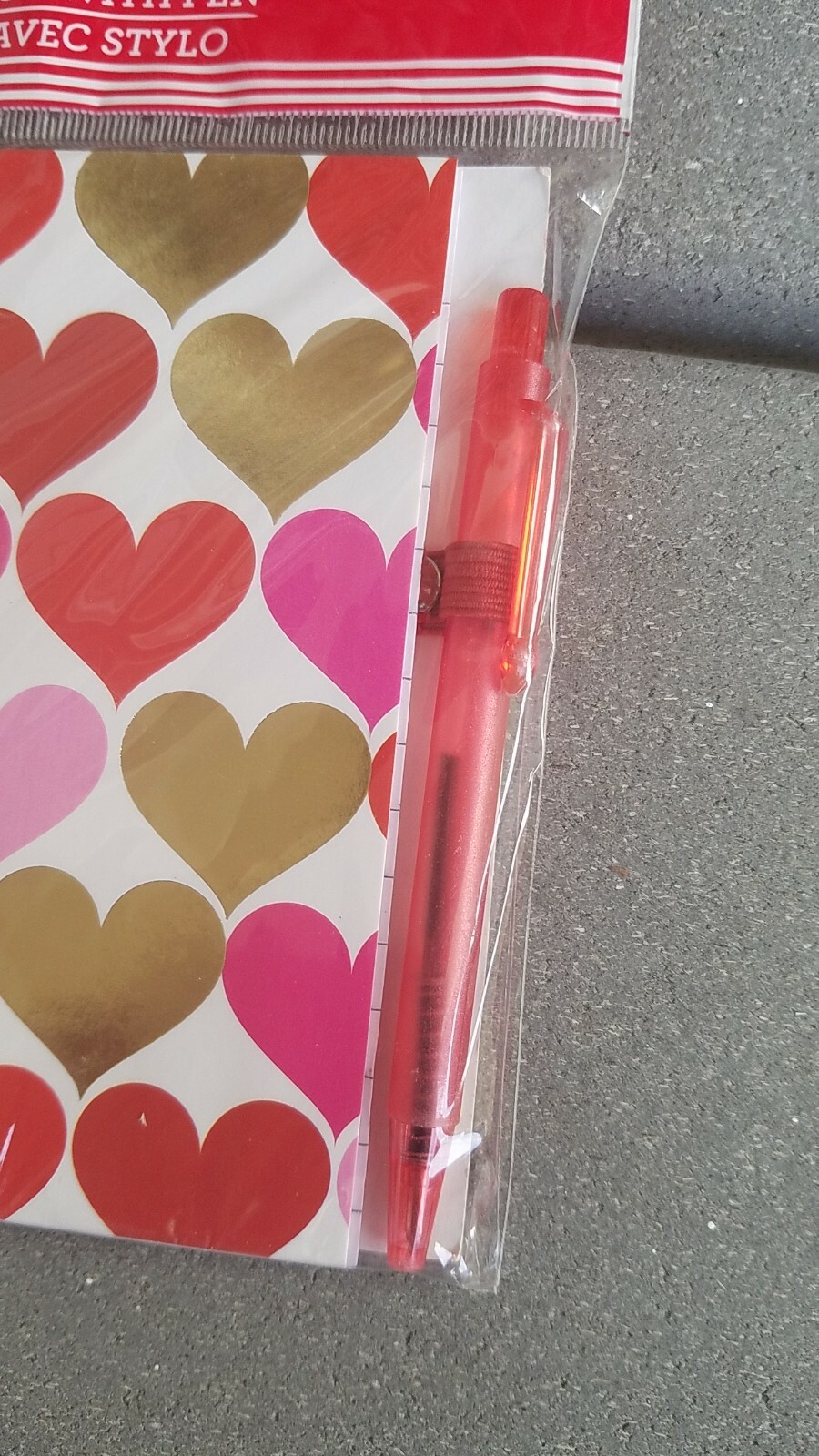HEARTS memo book with pen notebook notepad spiral bound by FirstLine