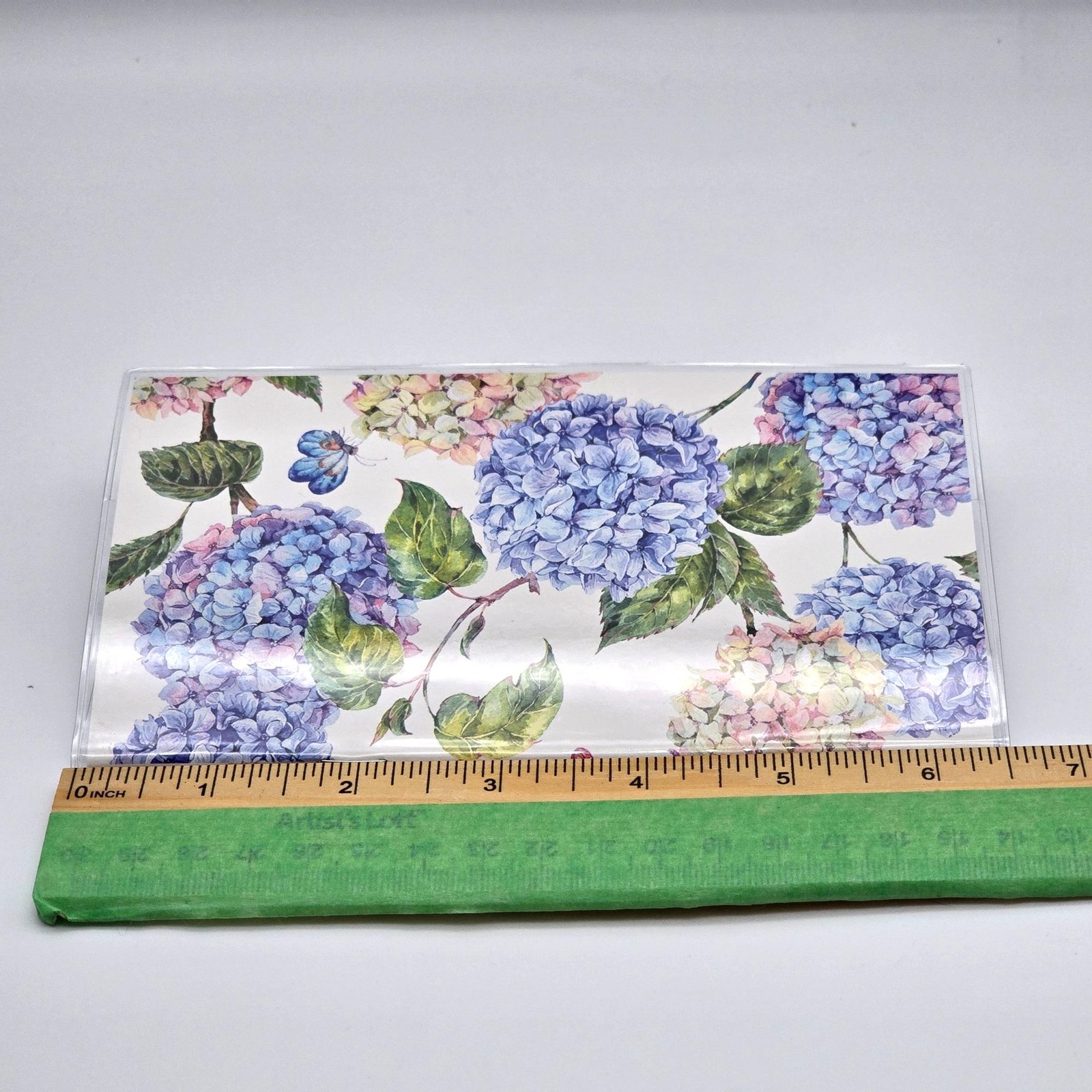 Floral Hydrangea Pocket Planer 2026-2027 Calendar Vinyl Cover 6.5″ by 3 5/8″