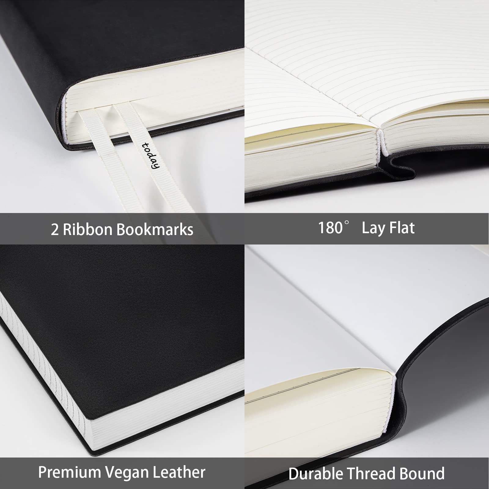Notebook Journal, 8.5″ x 11″, 400 Pages College Ruled Notebook, Leather Journ…