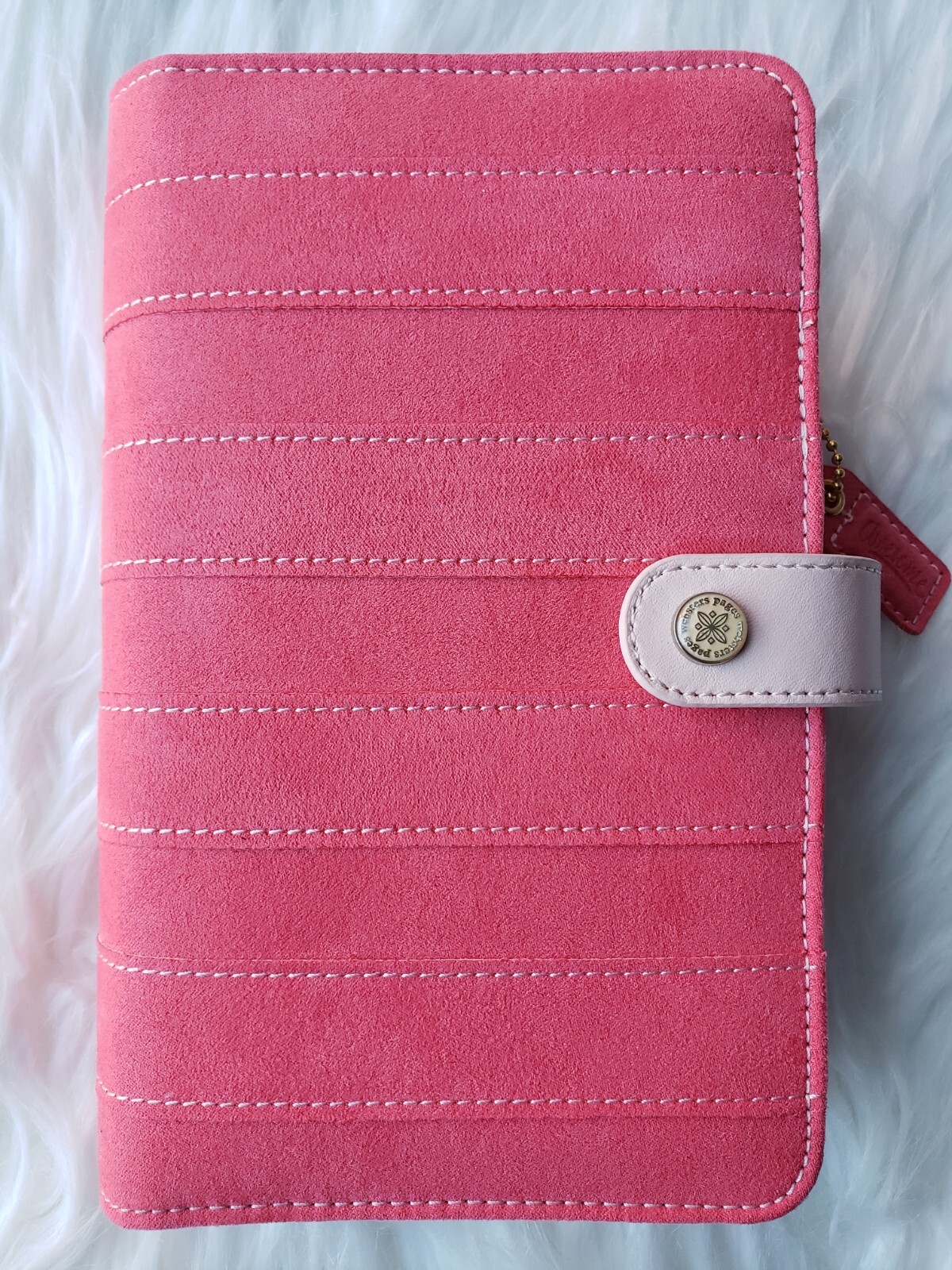 Websters Pages Planner Pink Personal Agenda New Magenta 6 Ring Binder Organizer
