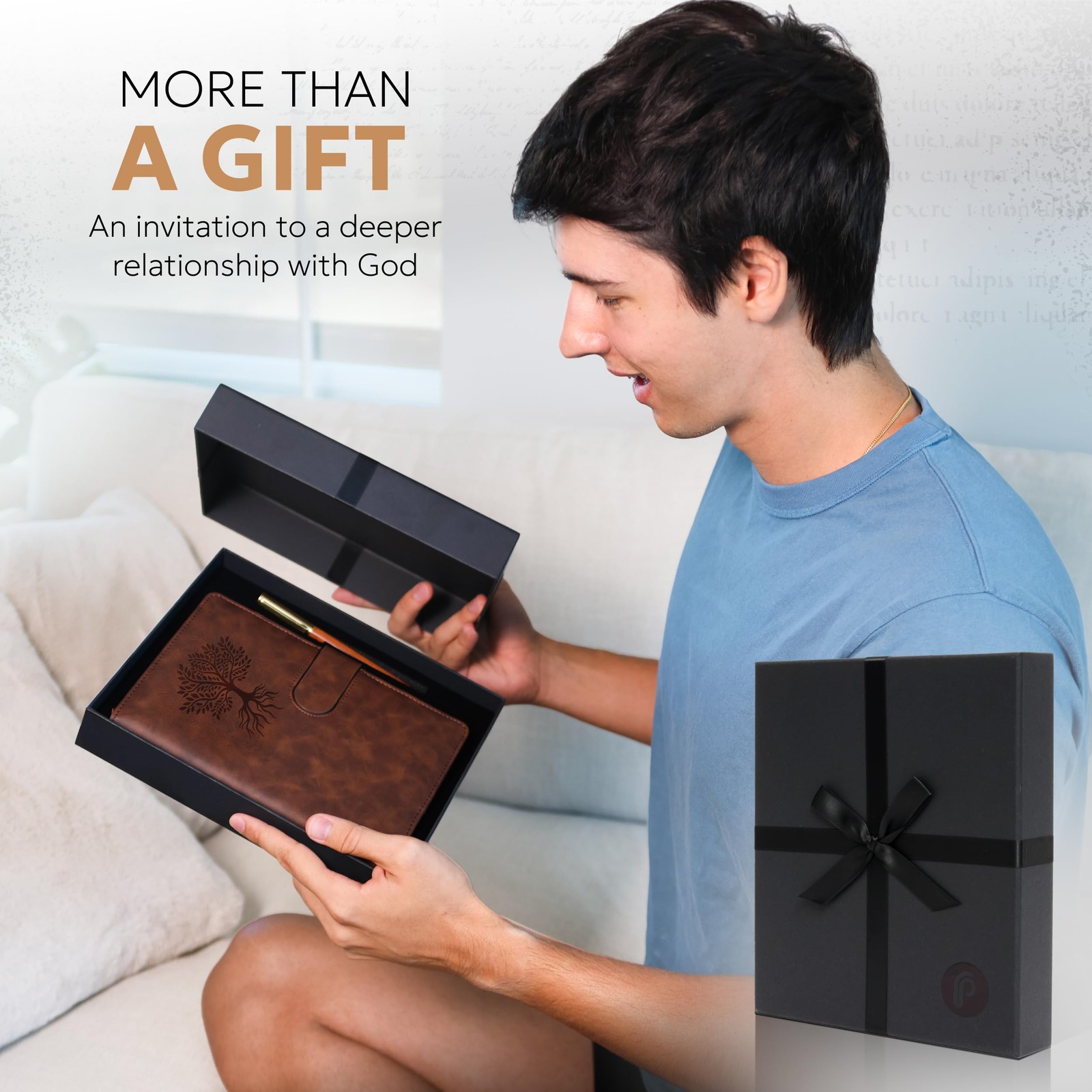 Prazoli Leather Christian Prayer Journal For Men – All Men’s Tree of Life
