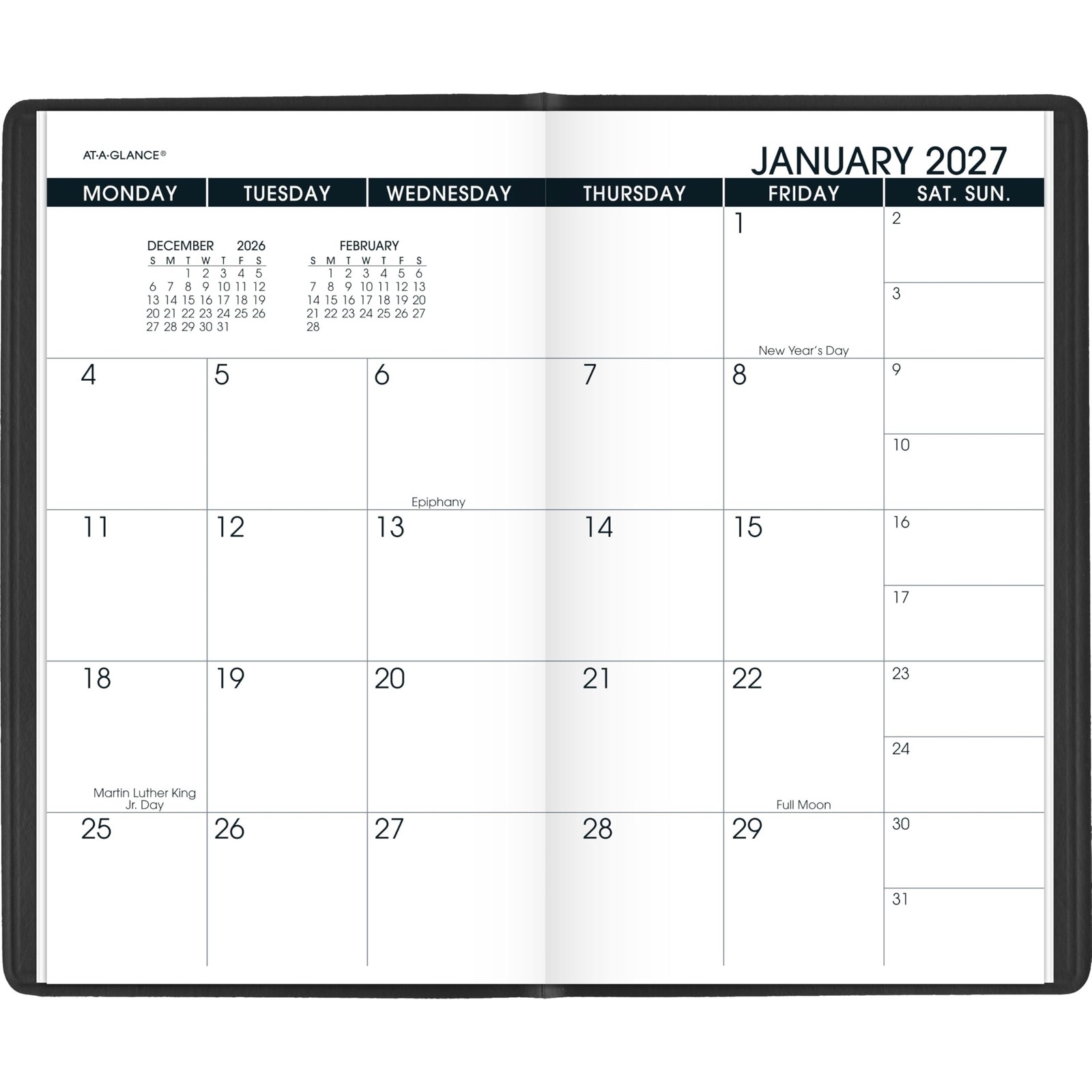 AT-A-GLANCE 2027-2028 Planner, 2-Year Monthly Planner, 3.5″ x 6″, Pocket Size…