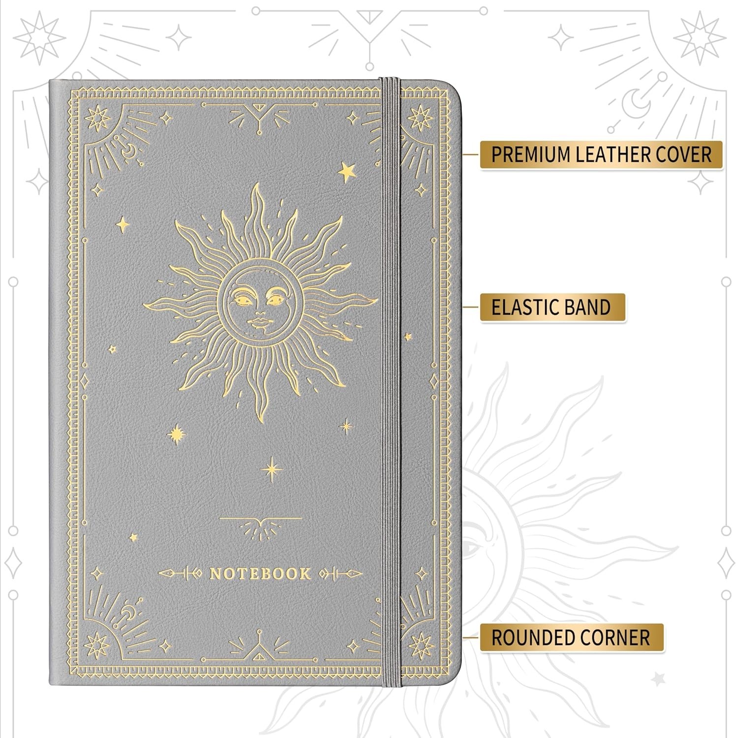 Classic Writing Journal – 144 Pages, Water-Resistant, with Elastic Band & Pocket