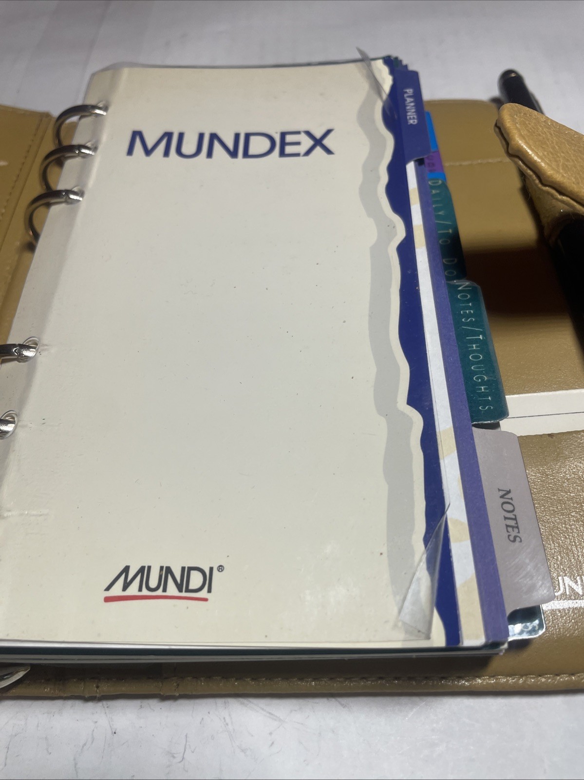 Faux Leather Planner Wallet Mundex Yellow Organizer Zip Around 6 Ring Binder