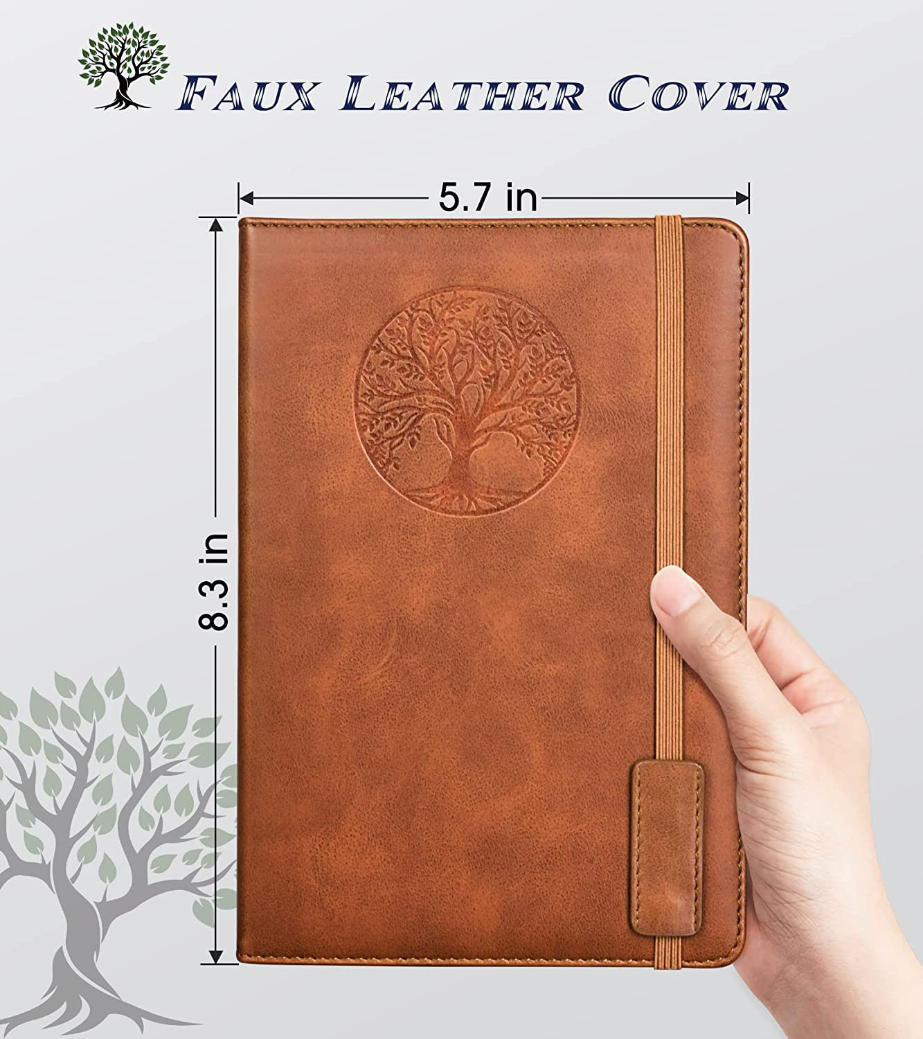 Lined Journal Notebook for Women Men,256 Pages A5 Hardcover Leather Journals …