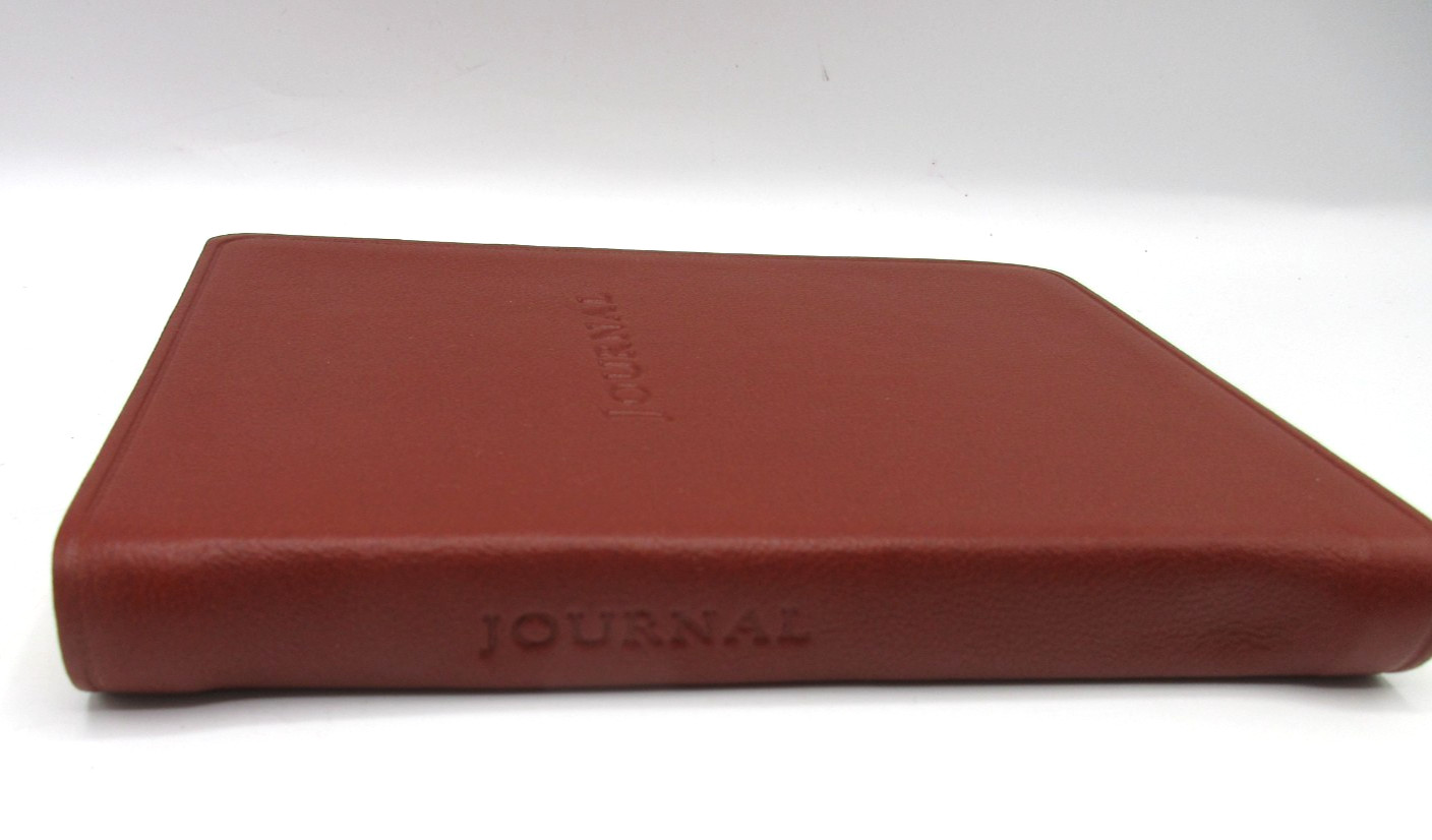 Journal 4×6″ Flexible Leather Cover 240 Lined Pages Graphic Image $60 Clay