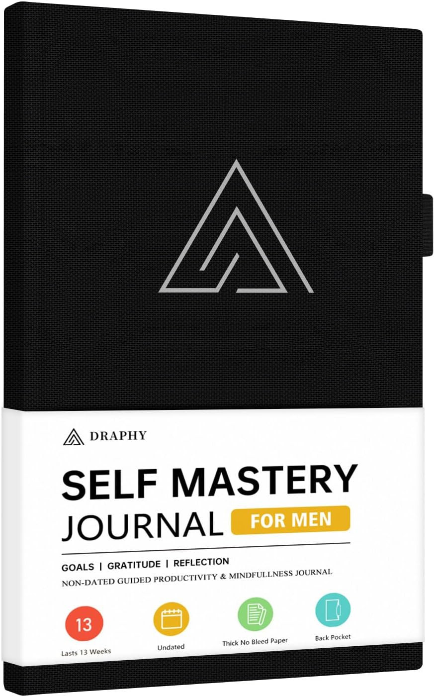 Self-Mastery Journal for Men – Gratitude and Productivity Journal for More Happi