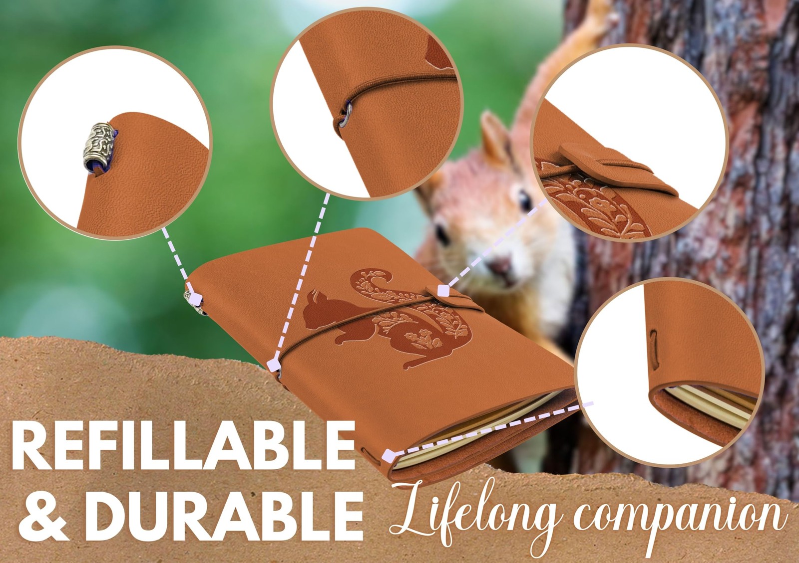 InnoBeta Squirrel Gifts for Women/Men, Lover, Warm Brown