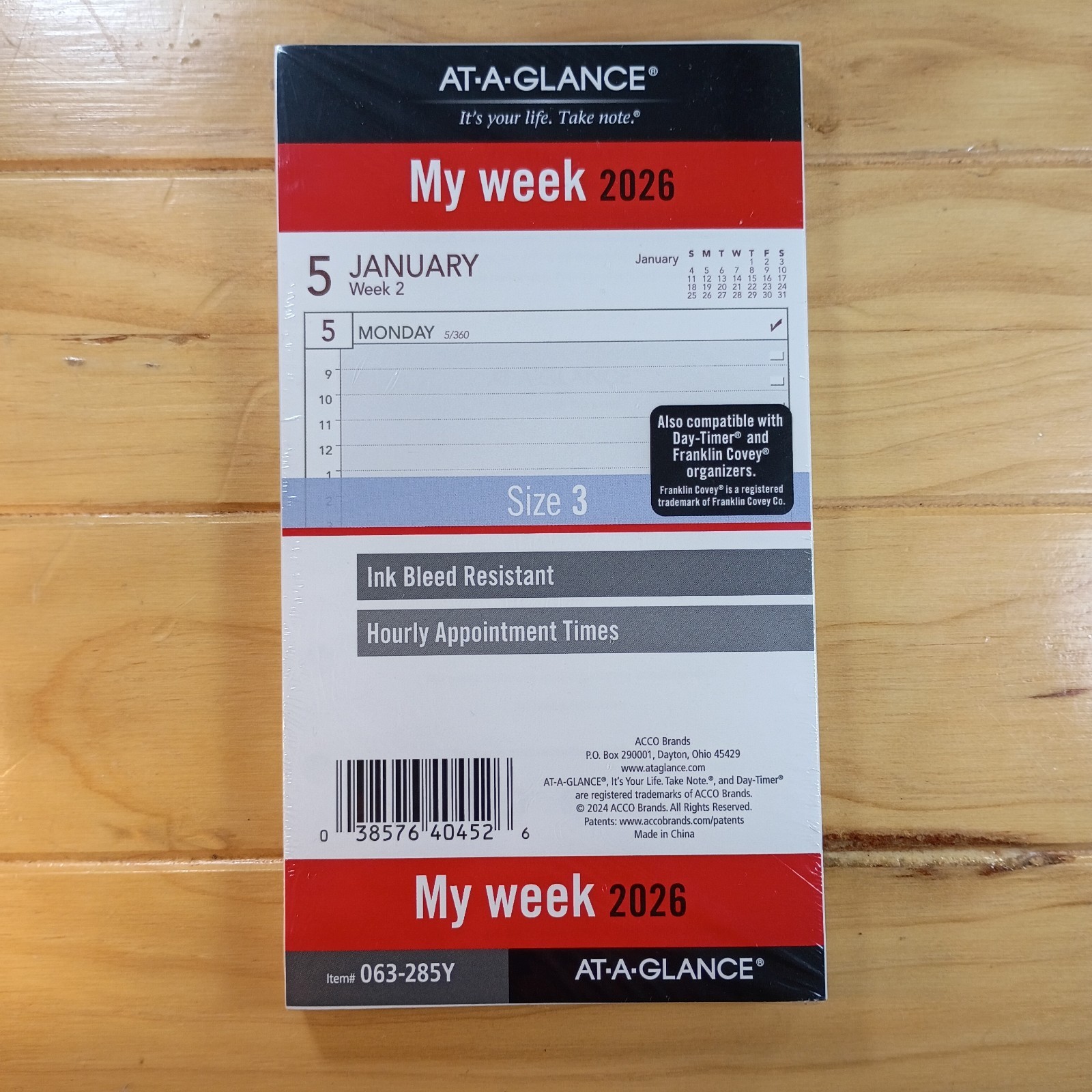 AT-A-GLANCE My Week 2026 Size 3 Item # 063-285Y New