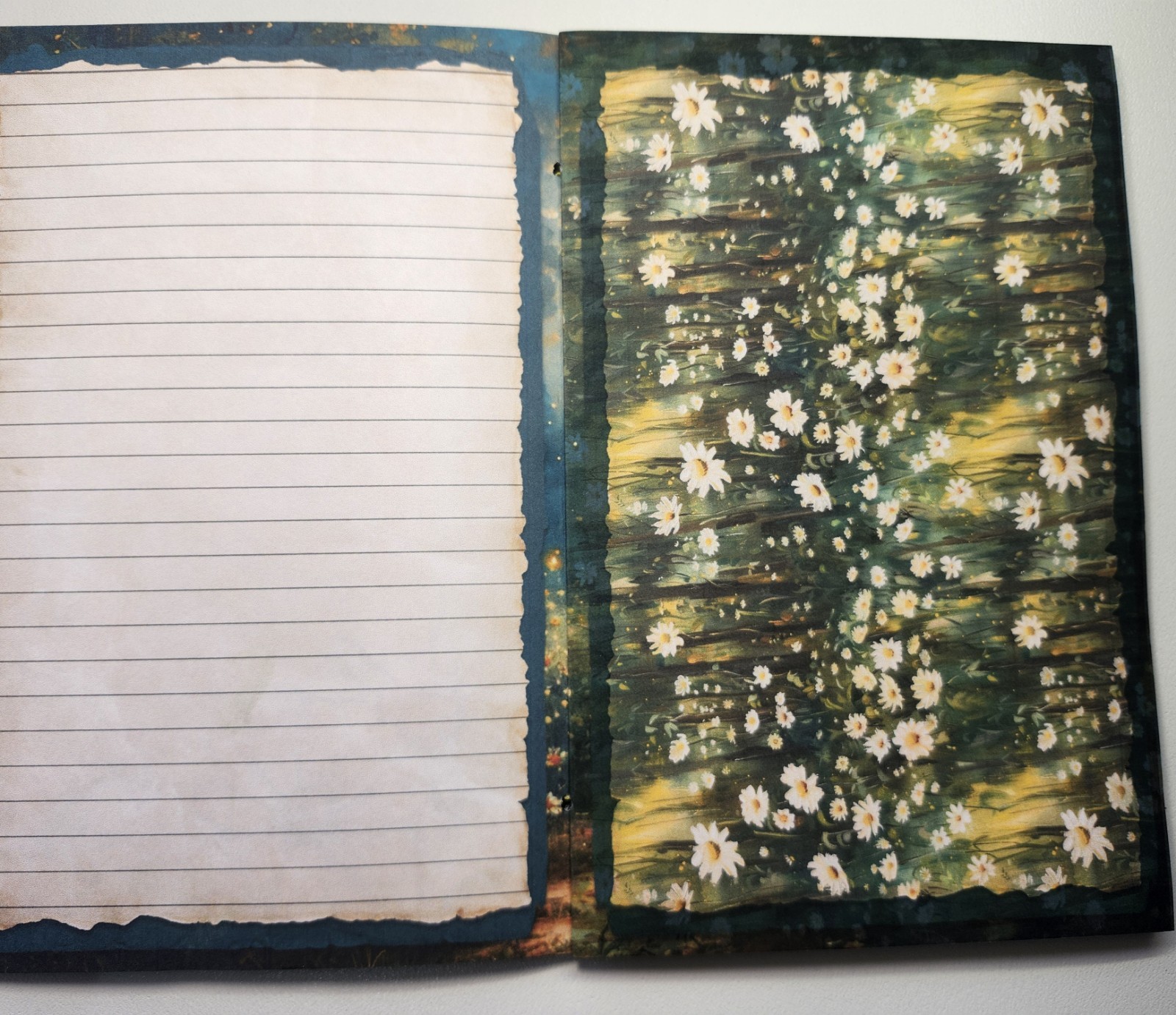 Junk Journal Blank Booklet “A SUMMER HAUNTING” Ghost HANDMADE LG 8.5″x5.5″ 40pg