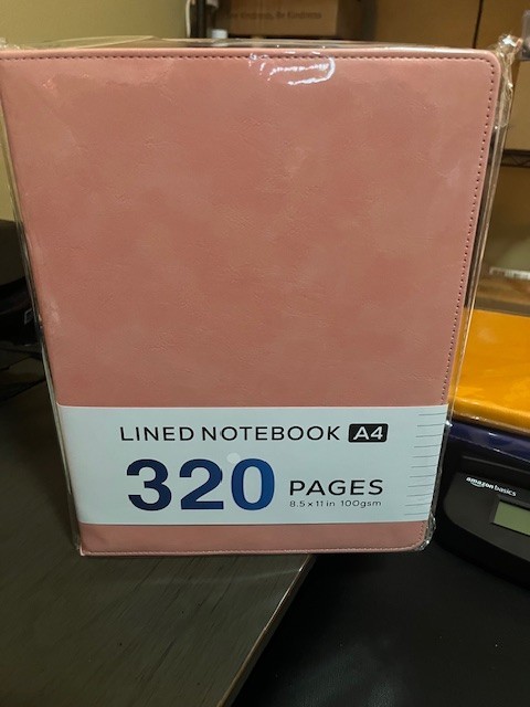 A4 Lined Notebook Hardcover Pink 100GSM High Quality Paper 8.5 x 11 In 320 Pg