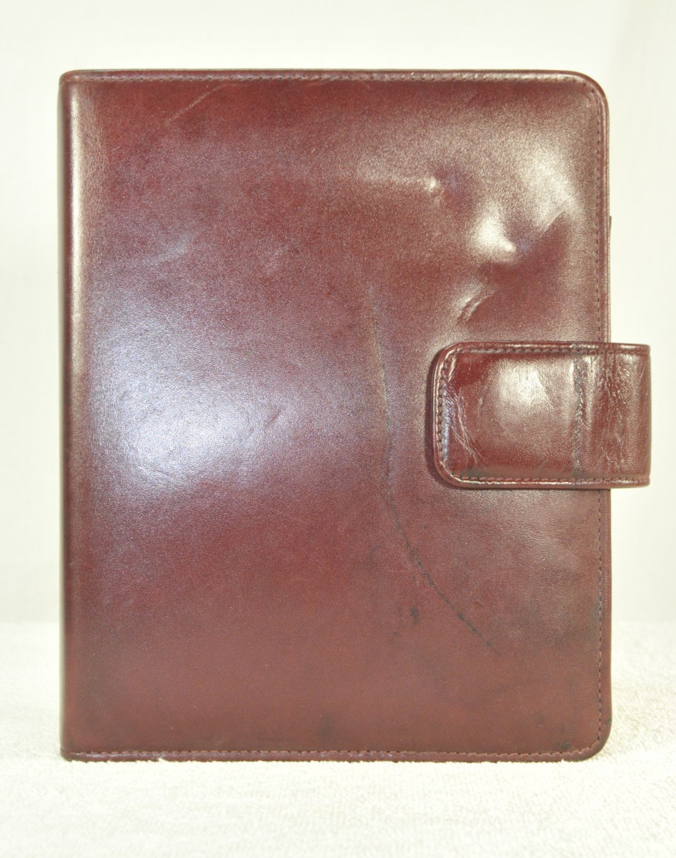 Harper House Genuine Leather 3-Ring Planner Binder Burgundy