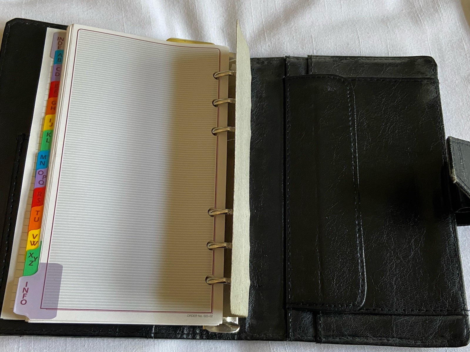 Vintage Cambridge 6 Ring Snap Compact Planner Binder Organizer – Green/Black