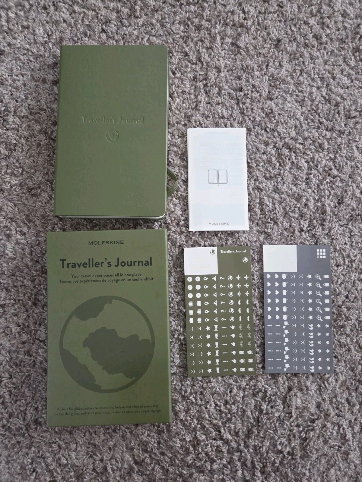 Moleskine Guided Traveller’s Journal Green 5.12″x8.25″ – 400 Pages NEW
