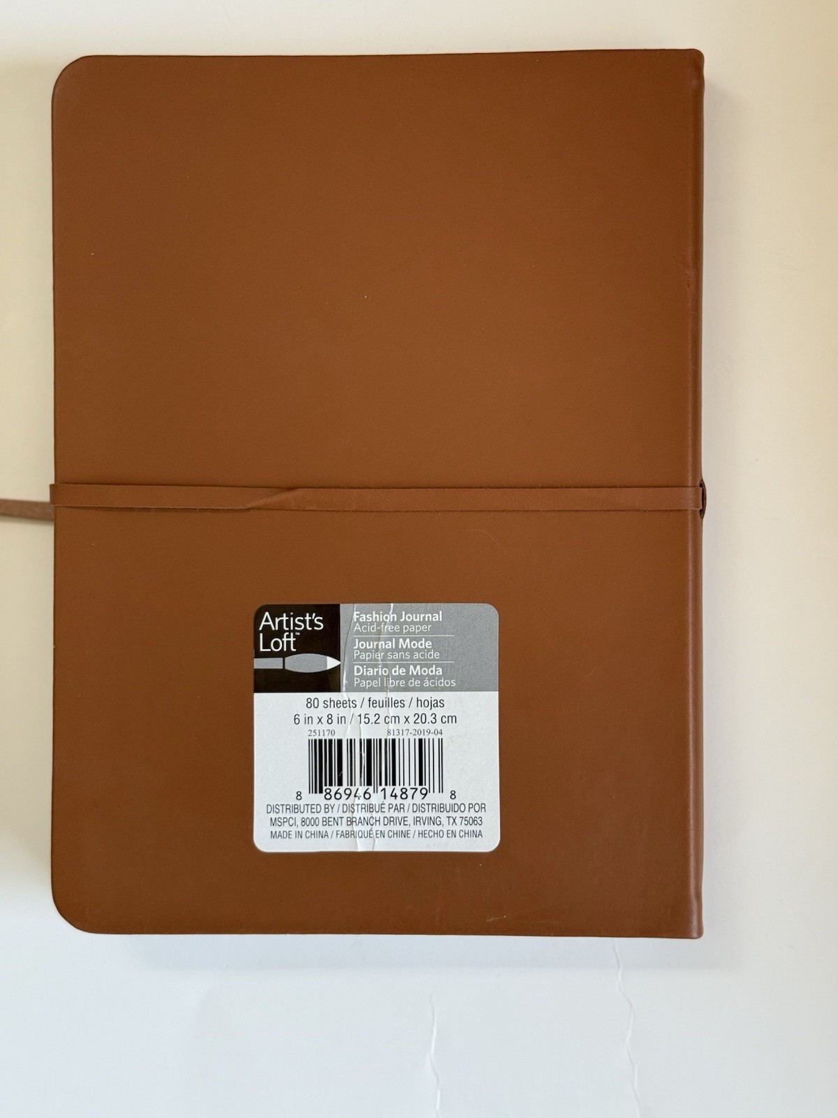 Artist’s Loft Sketchbook Journal-Leather Cover-Acid Free Paper, 80 Sheets 6″x 8″
