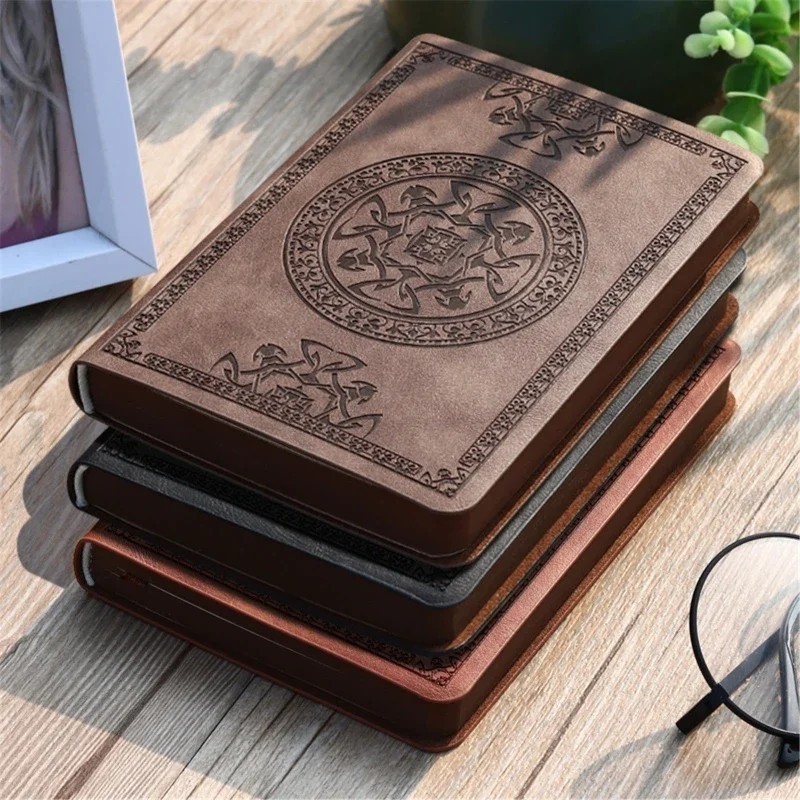 VINTAGE PORTABLE LEATHER NOTEBOOK DIARY JOURNAL 280 PAGES/JOURNALING/ SCHOOL 📝