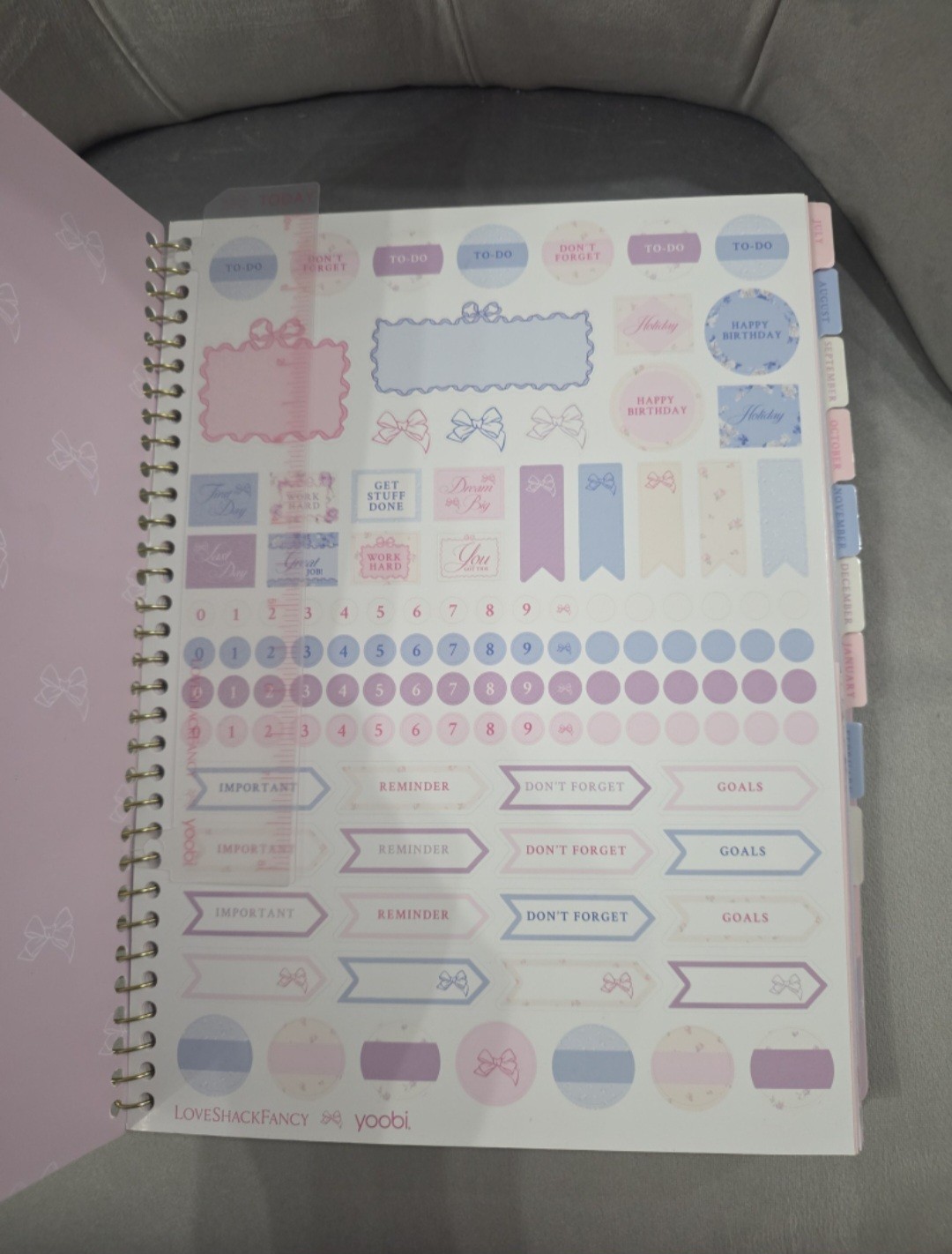 LoveShackFancy x Yoobi Teacher Planner 2026-2027 Weekly/Monthly Spiral Floral