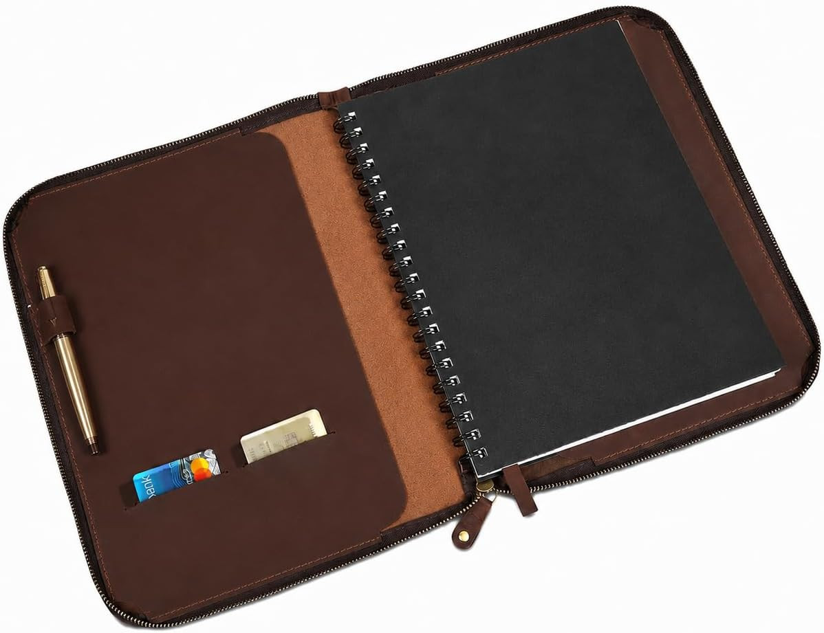 Heavy Duty Full Grain Leather Journal Cover (8.5 x 11 in.), Refillable Cahier XX
