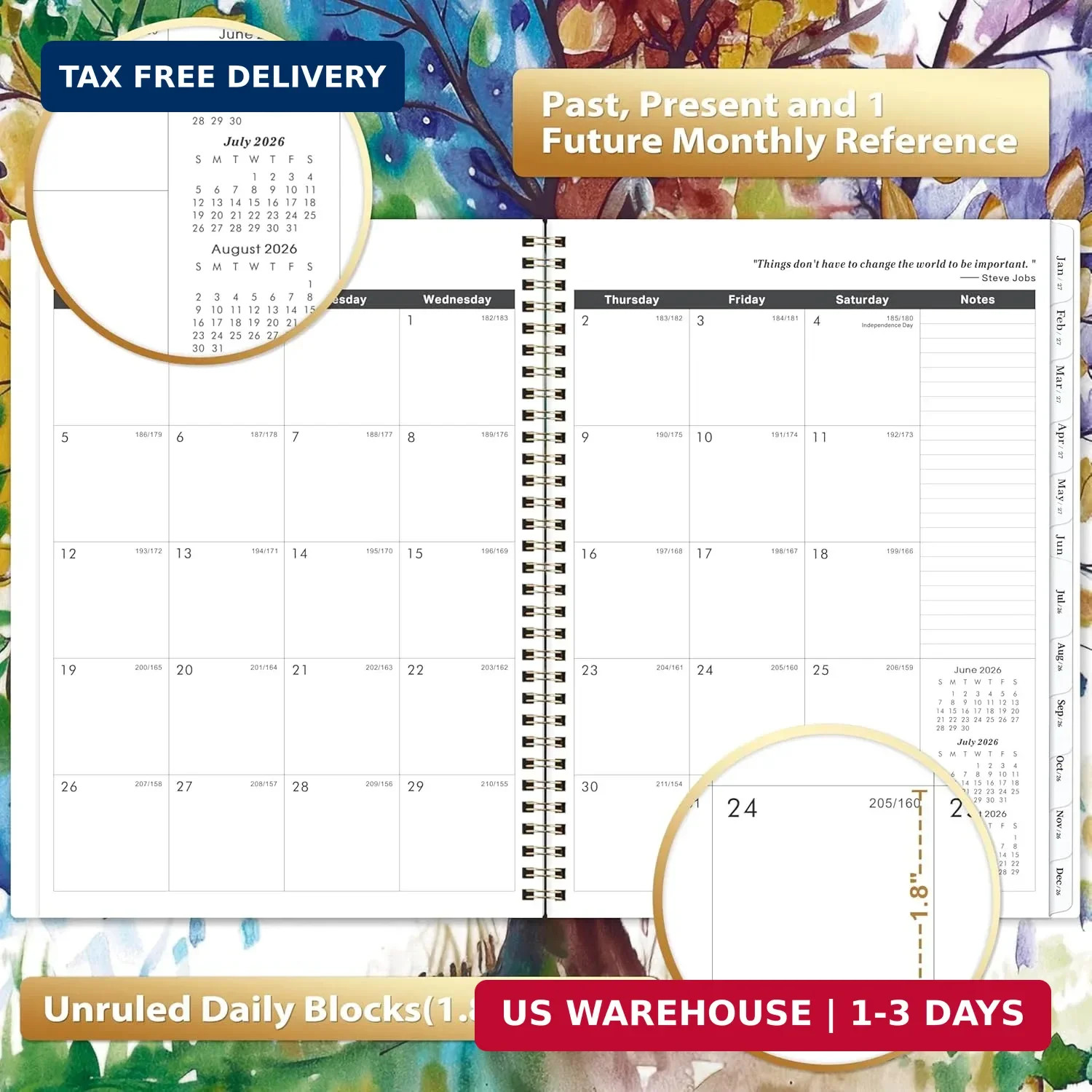 2026-2028 Monthly Planner – 2026-2028 Planner from July 2026 – June 2028, 8.5”