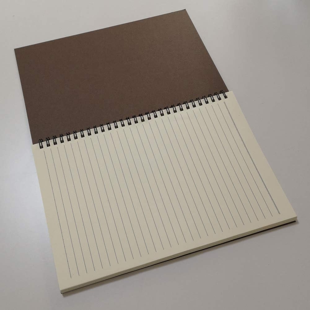 Spiral Bound Notebook Lined Journal B5 Size with Kraft Paper Cover 140 Pages