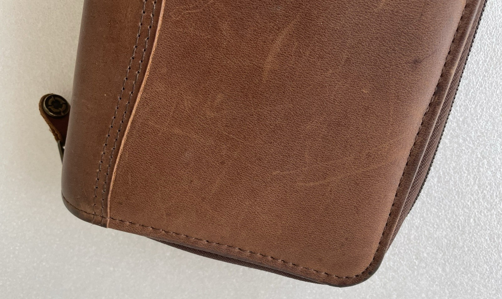 Vtg.1996 ~ Franklin Covey Space Maker ~6 Ring Binder/Planner Brown Leather ~ USA