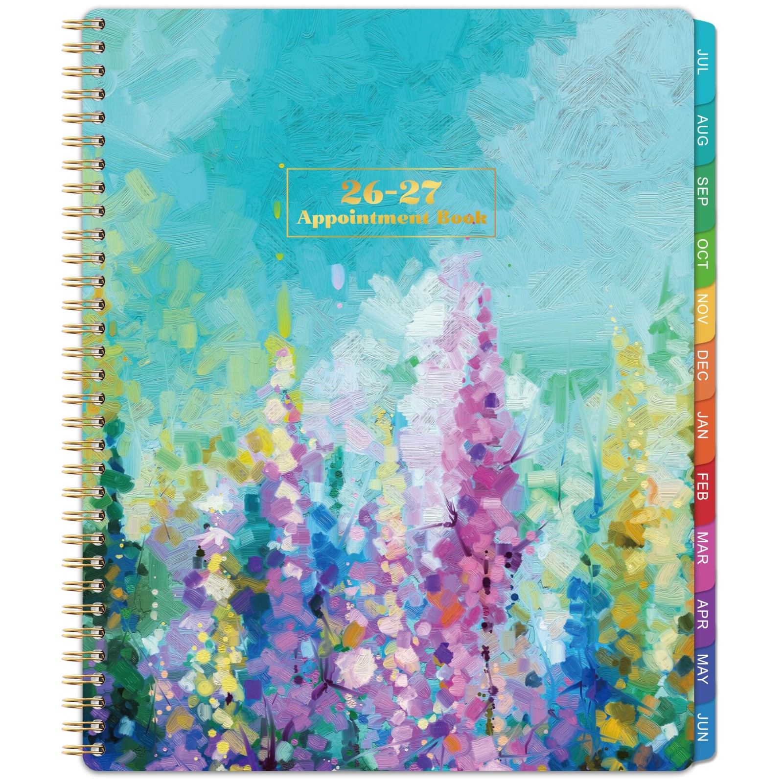 Appointment Book 2026-2027 – Weekly Book, 9″ x 11″, Blue & Purple