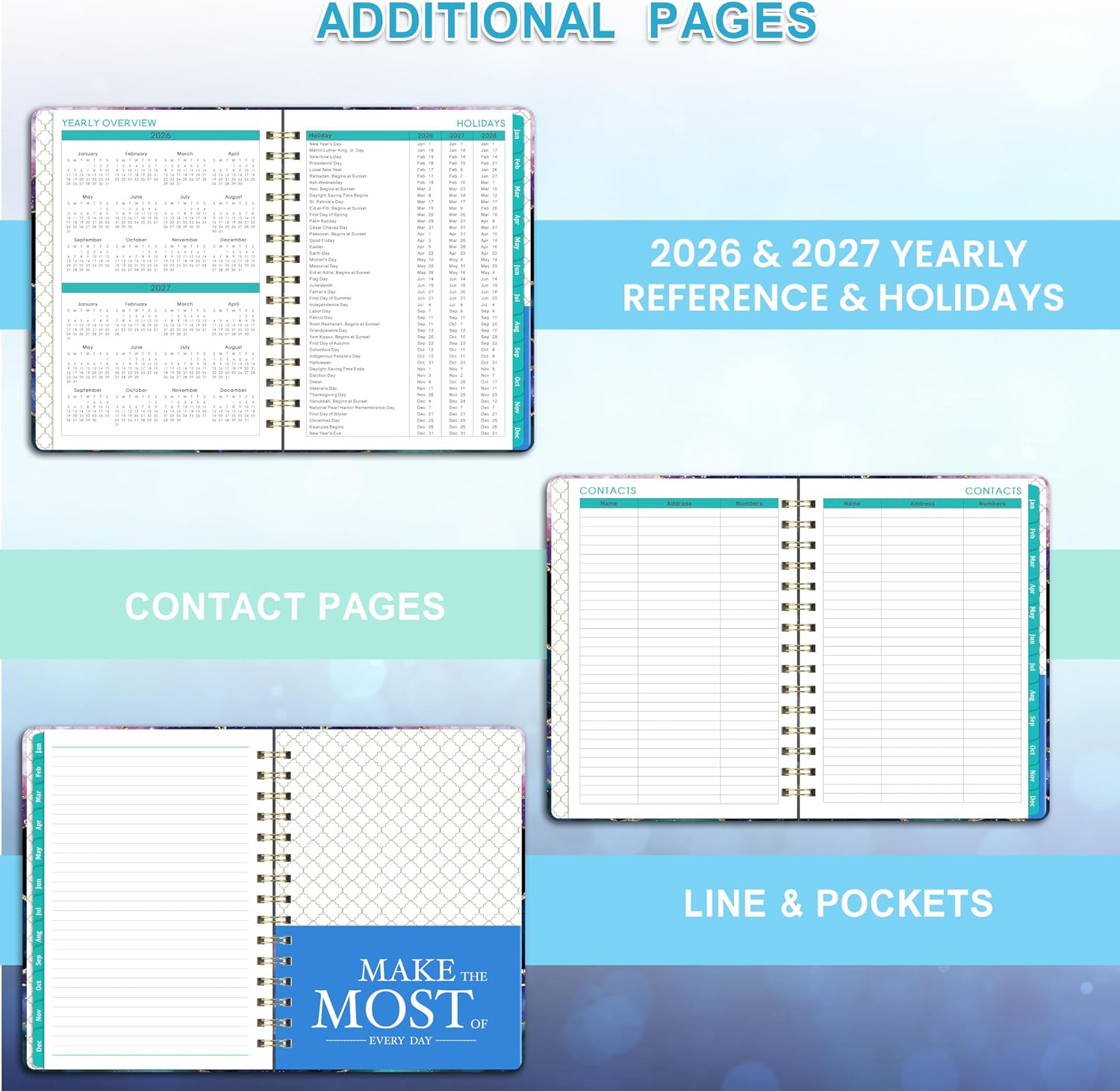 2026 Planner – Weekly & Monthly Planner 2026, JAN 2026 – DEC 2026, 6.4″ X 8.5″,