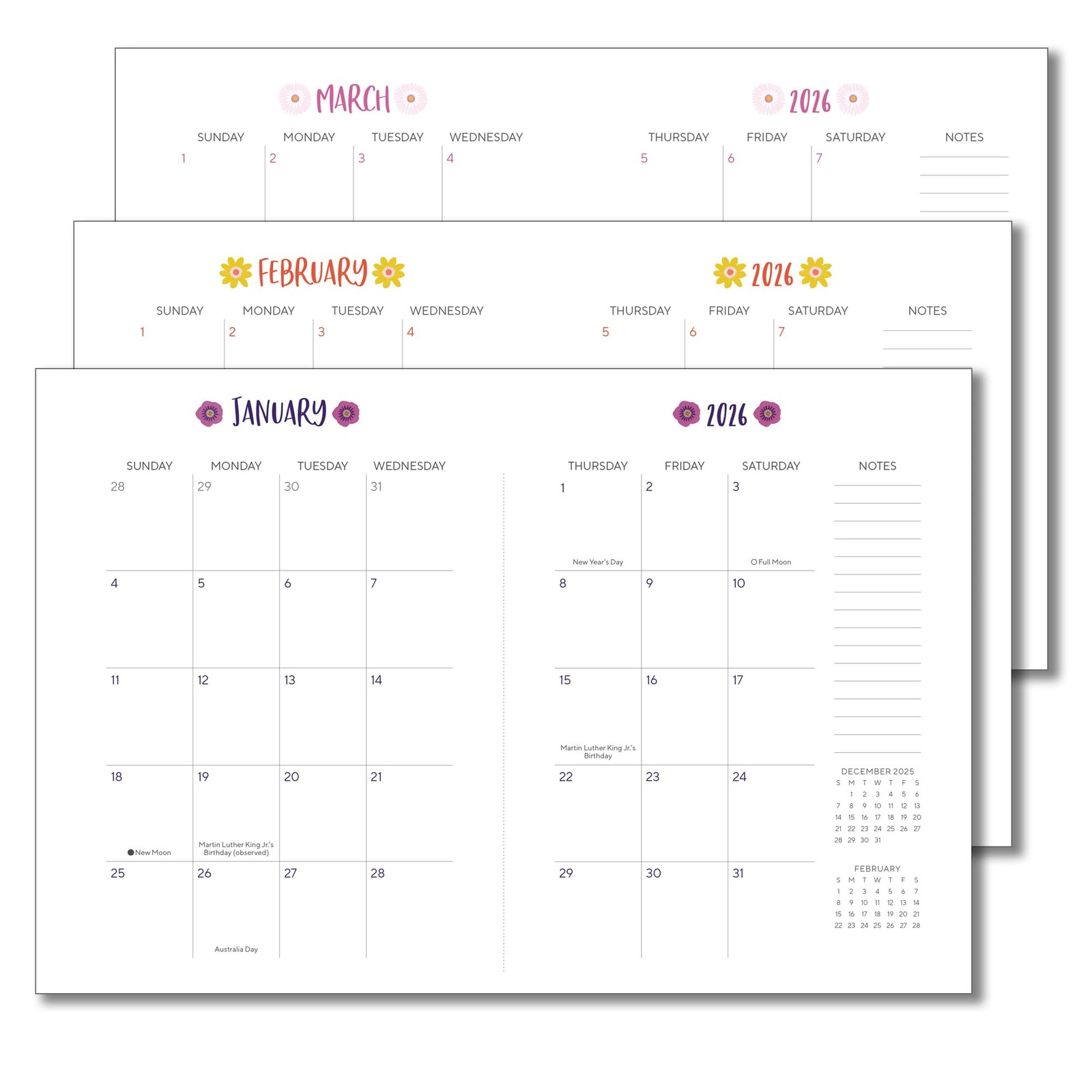 High Note 2026 Planner, 12-Month Weekly & Monthly Flexible Cover Jess Phoenix