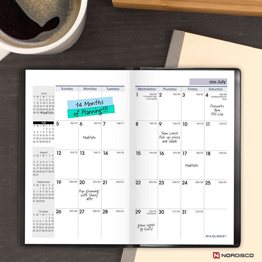 At-A-Glance 2026-2027 AY53-00 DayMinder Academic Monthly Planner, 3-1/2 x 6″