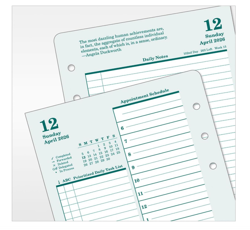 Two Page Per Day – Ring-Bound (Compact, Apr 2026 – Mar 2027)