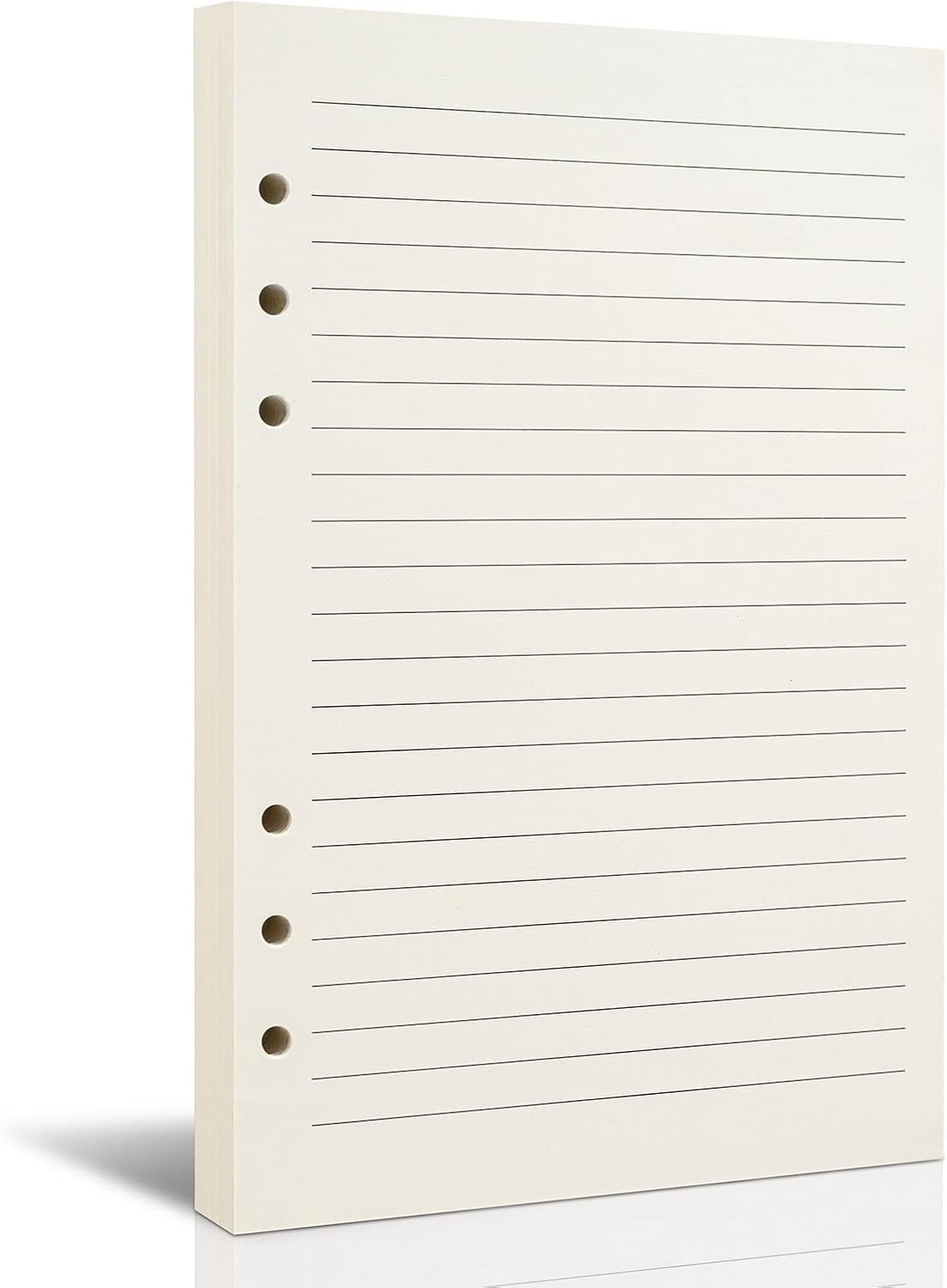 Cream-Colored A5 Lined Refill Paper, 80 Sheets – Ideal for Journal & Planner