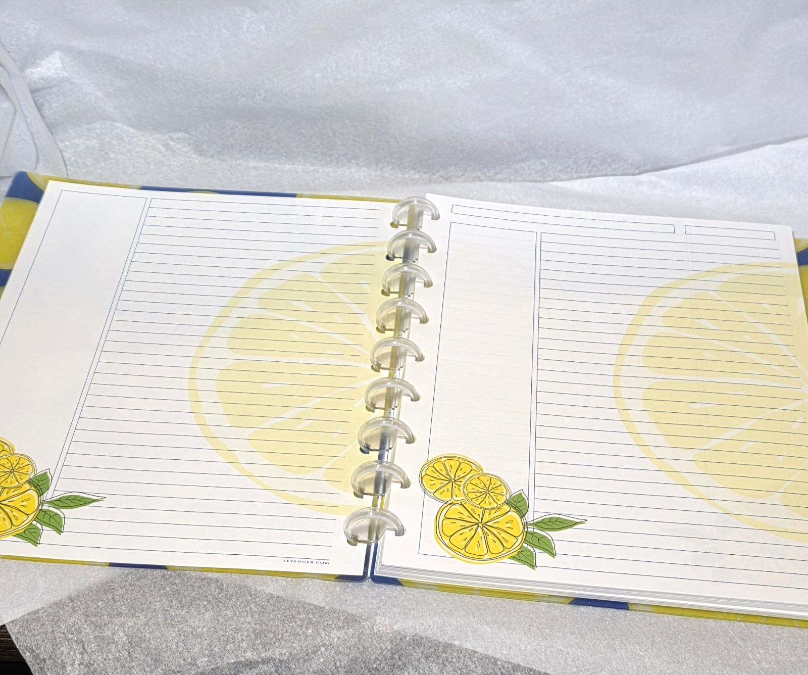 Levenger CIRCA Lemonade Lemon Ruled Annotation Notebook Midway Size New! 50 sht.