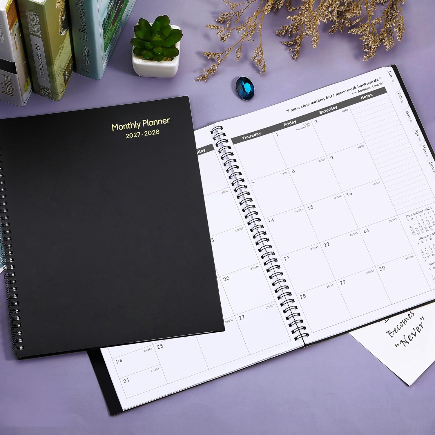 2027-2028 Monthly Planner – 2 Year Planner 2027-2028, JAN 2027 – DEC 2028, 9″…