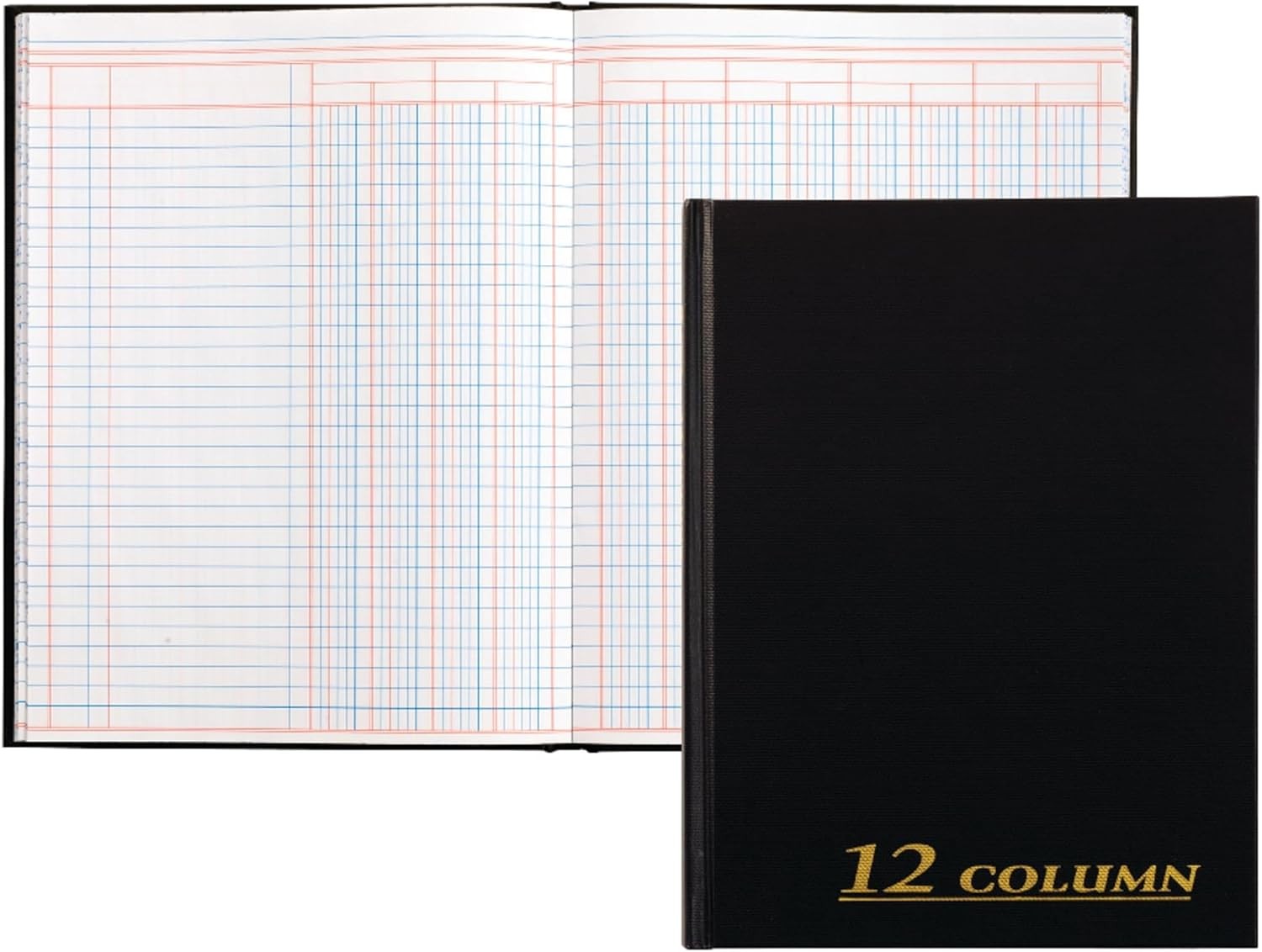 Adams Account Book, 7 x 9.25 Inches, Black, 7" x 9-1/4", Black