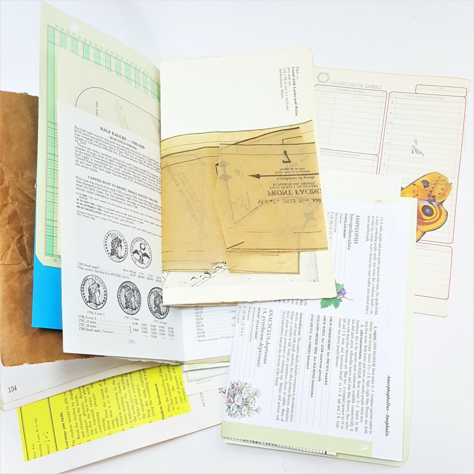Antique Open Windows Junk Journal Hardback Papers Handmade Unbounded Vintage