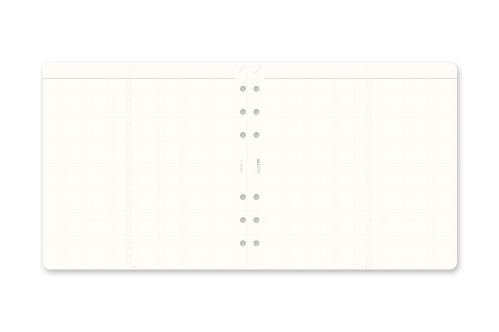 PLOTTER 004 Refill Memo Pad 2mm Grid 80 Sheets Square Size 6 Holes