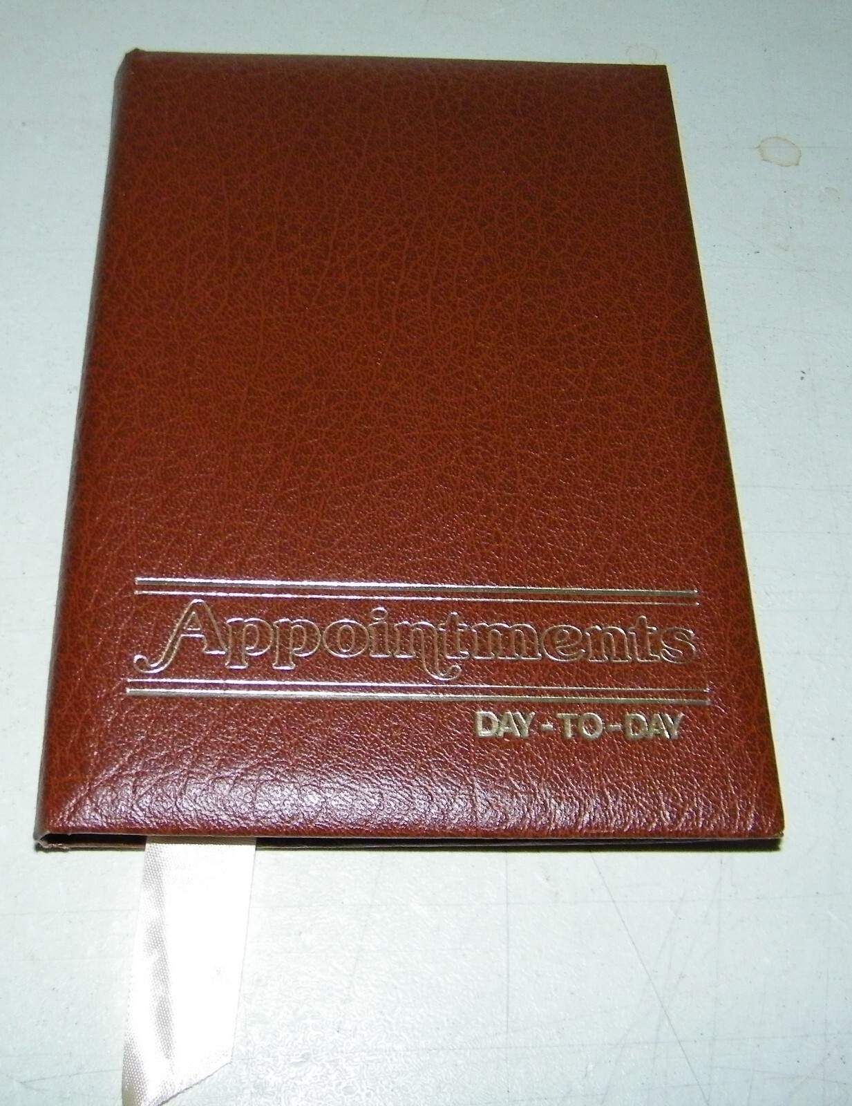 Vintage Brown Appointment Book Daily Planner Diary Any Year Day To Day Made USA