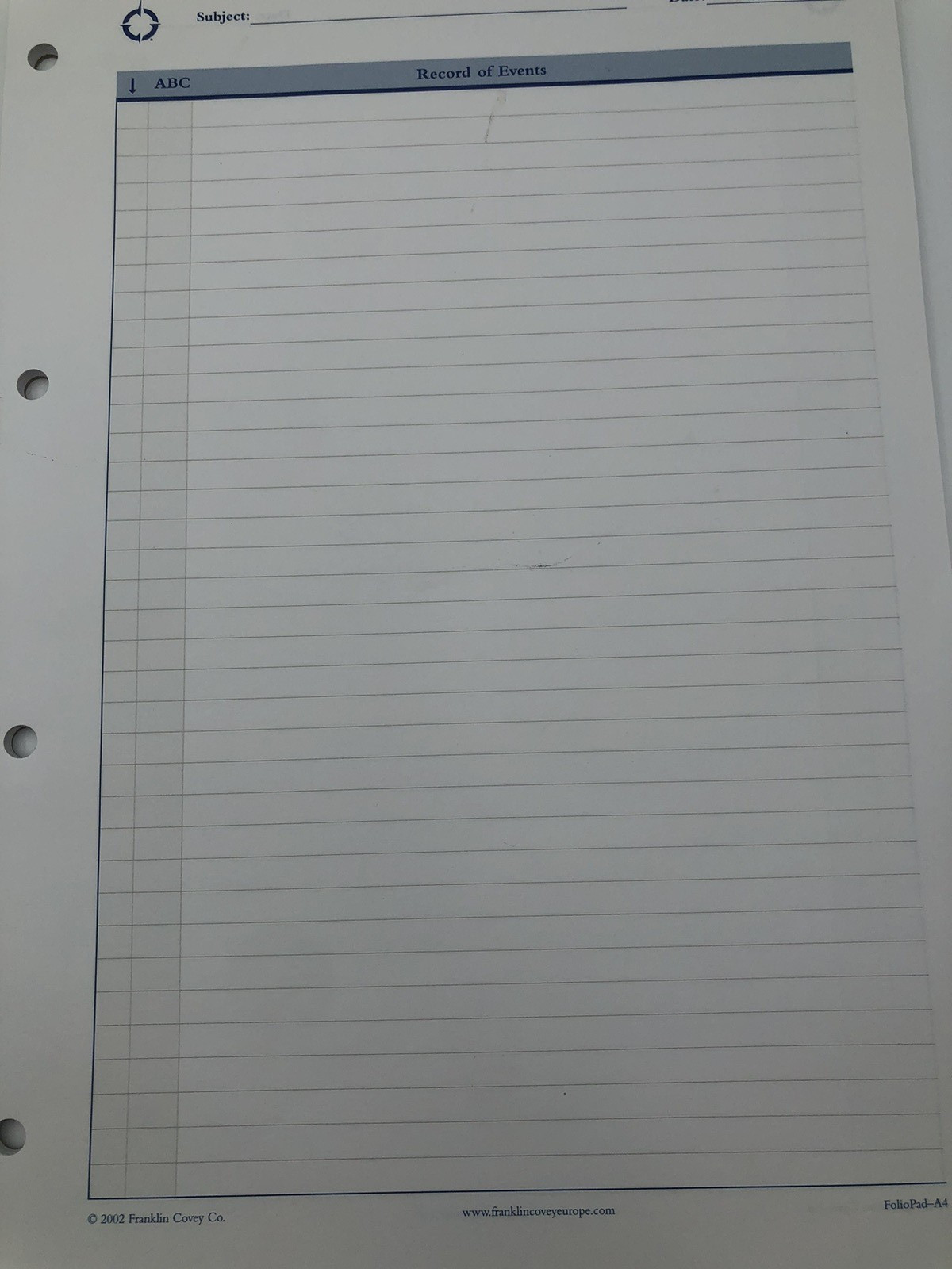 Franklin Covey 4-Ring Folio Pad-A4