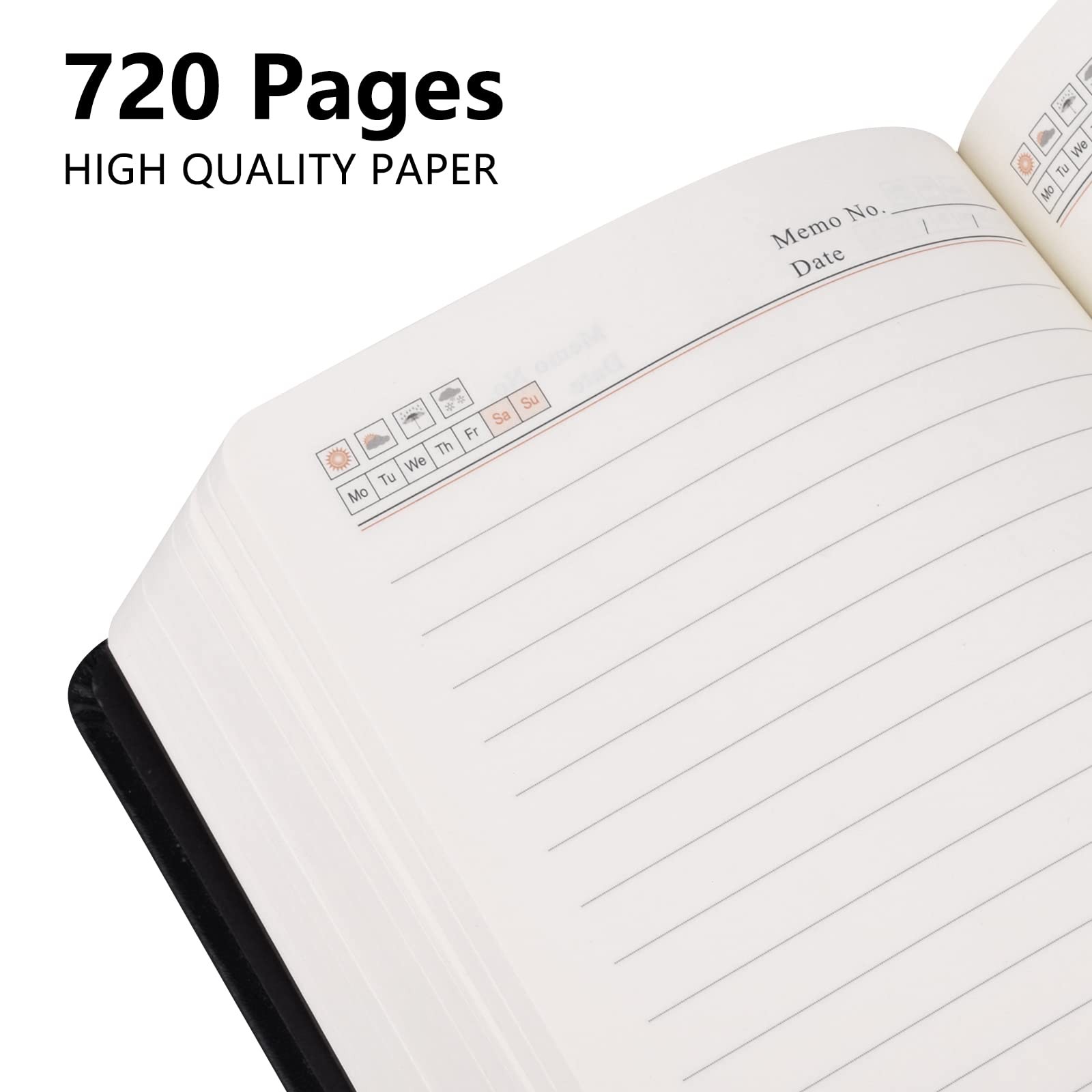 Thick Lined Journal Notebook 720 Pages Leather Journals for Writing B6 Soft C…